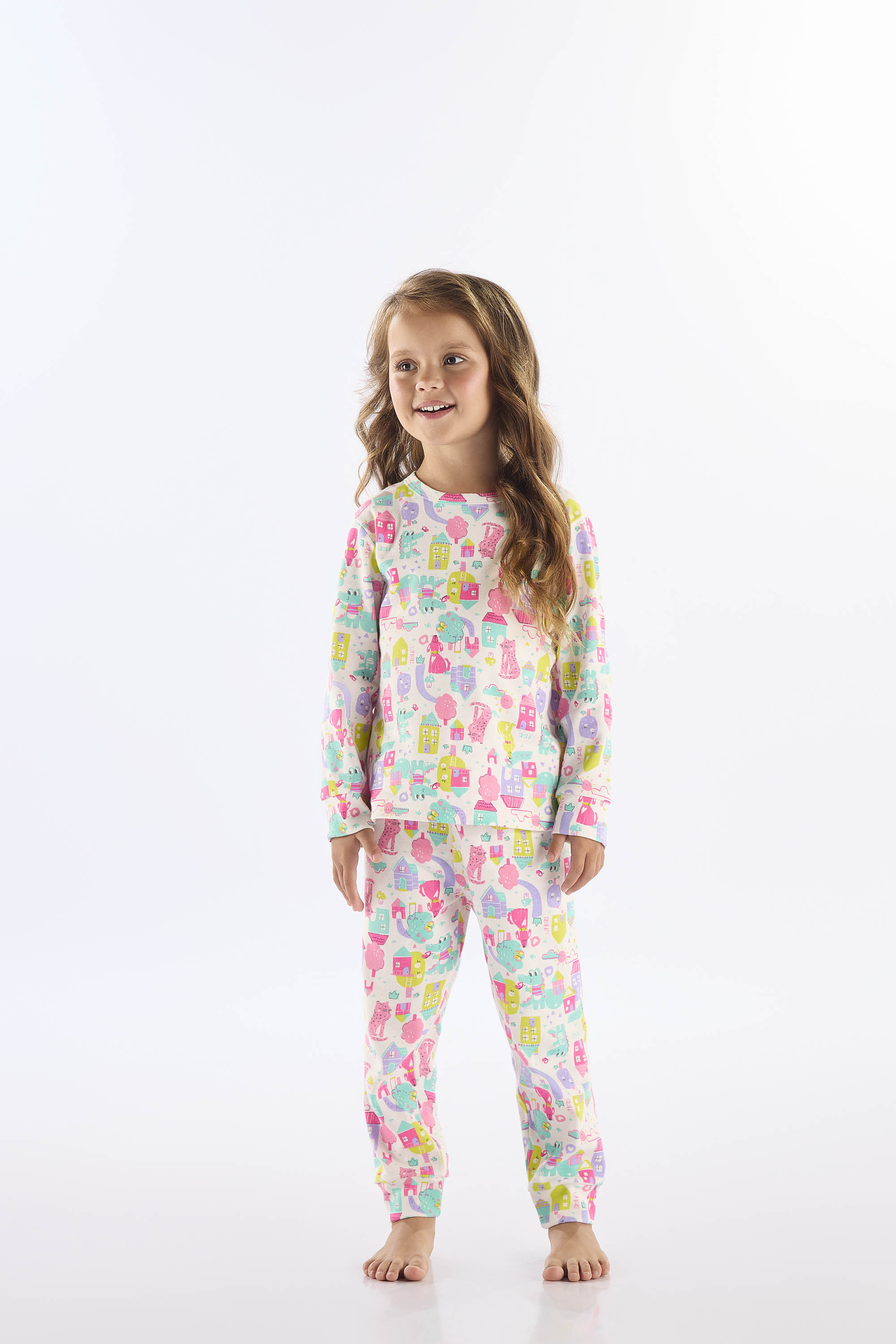 Pijama Longo Infantil Unissex em Suedine Estampado (Branco) Up Baby - Imagem 29