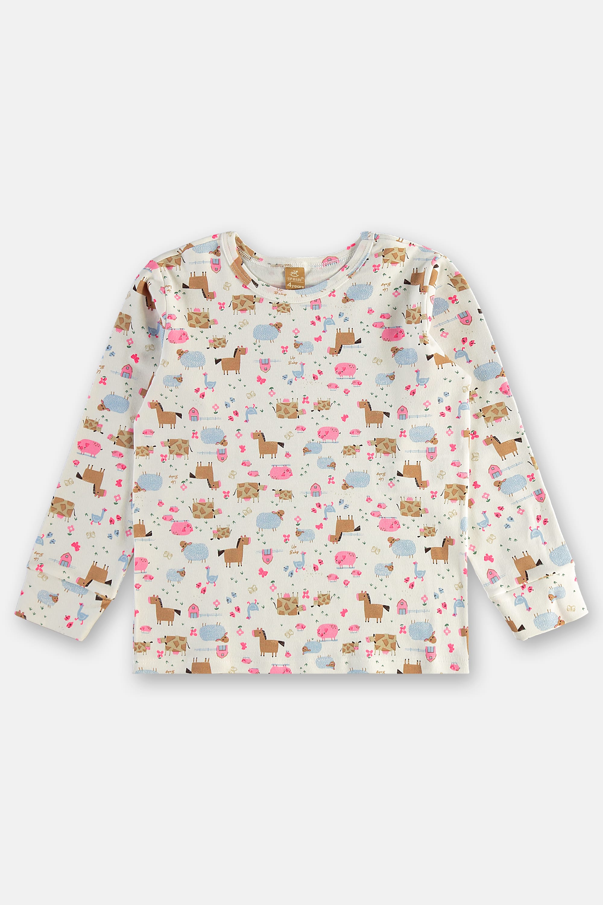 Pijama Longo Infantil Unissex em Suedine Estampado (Branco) Up Baby - Imagem 23