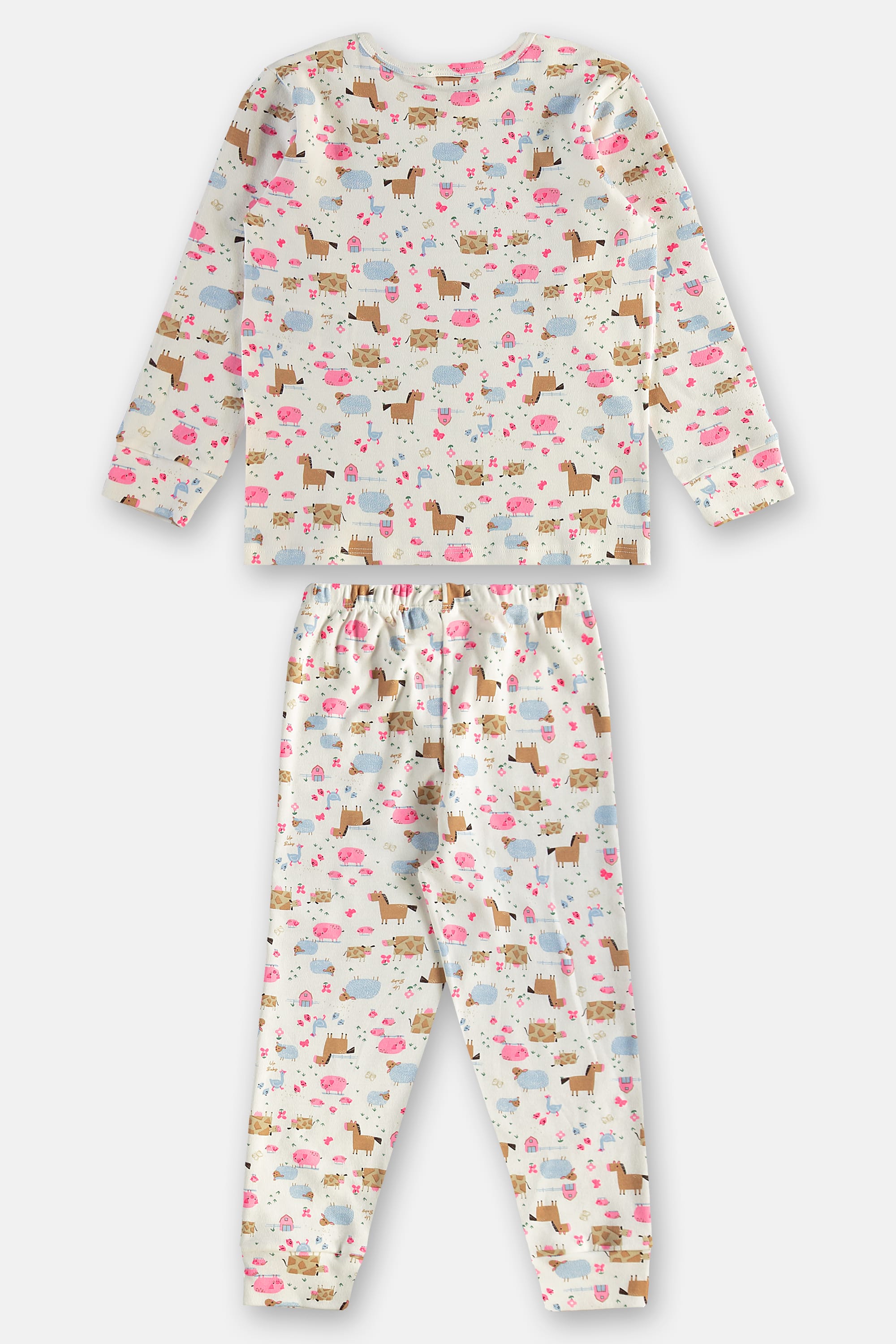 Pijama Longo Infantil Unissex em Suedine Estampado (Branco) Up Baby - Imagem 39