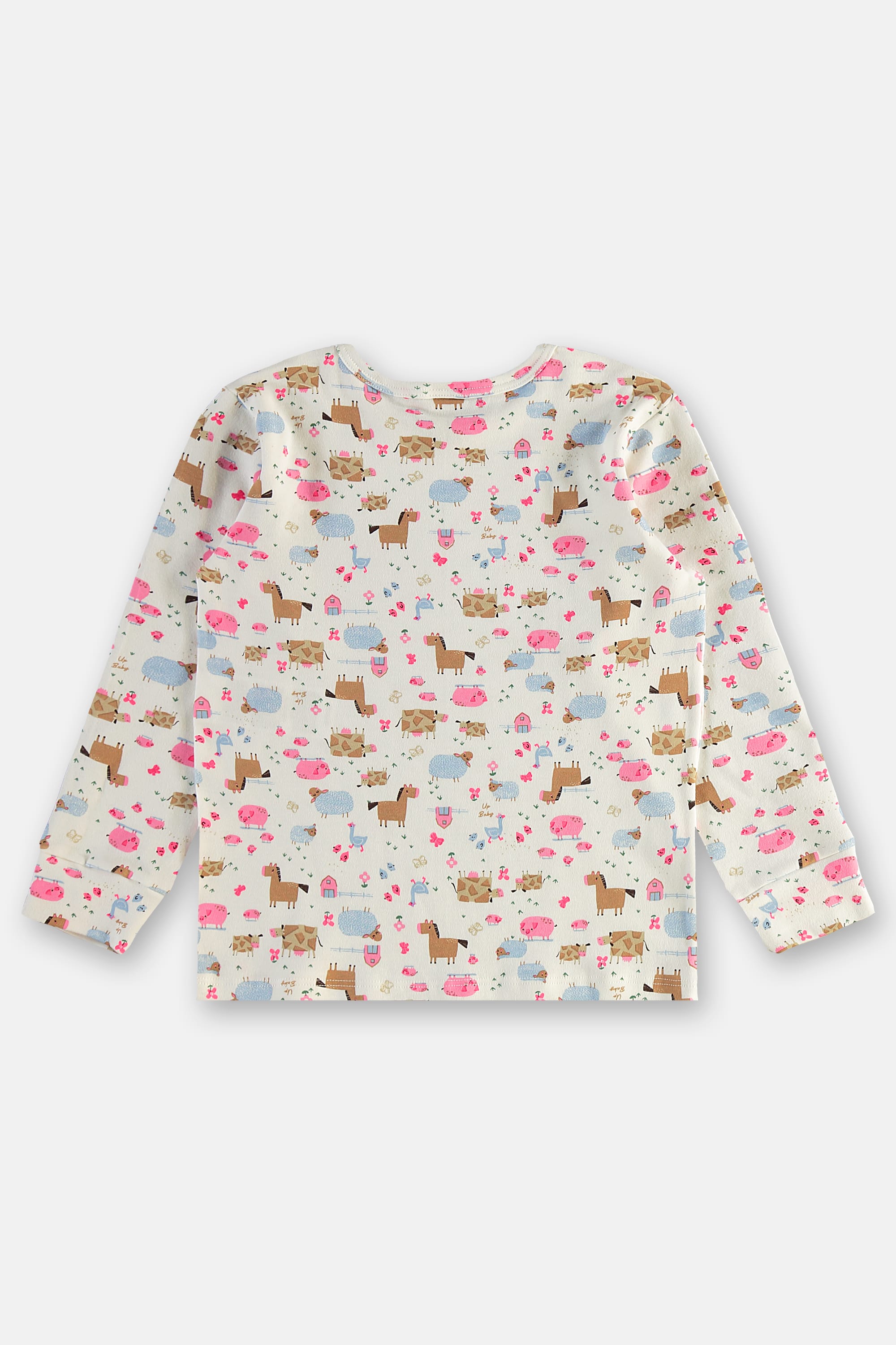 Pijama Longo Infantil Unissex em Suedine Estampado (Branco) Up Baby - Imagem 26