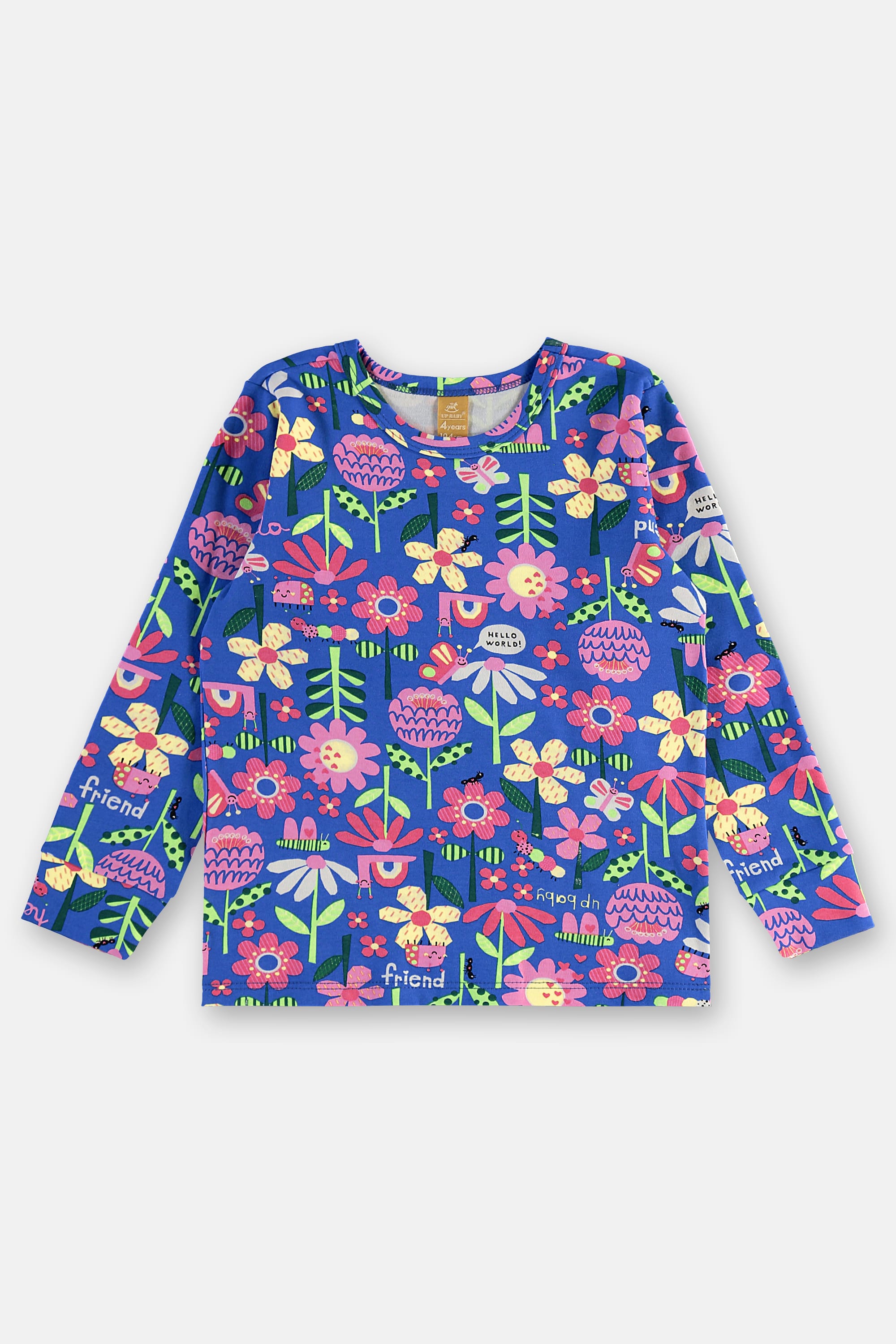 Pijama Longo Infantil Unissex em Suedine Estampado (Azul) Up Baby - Imagem 37