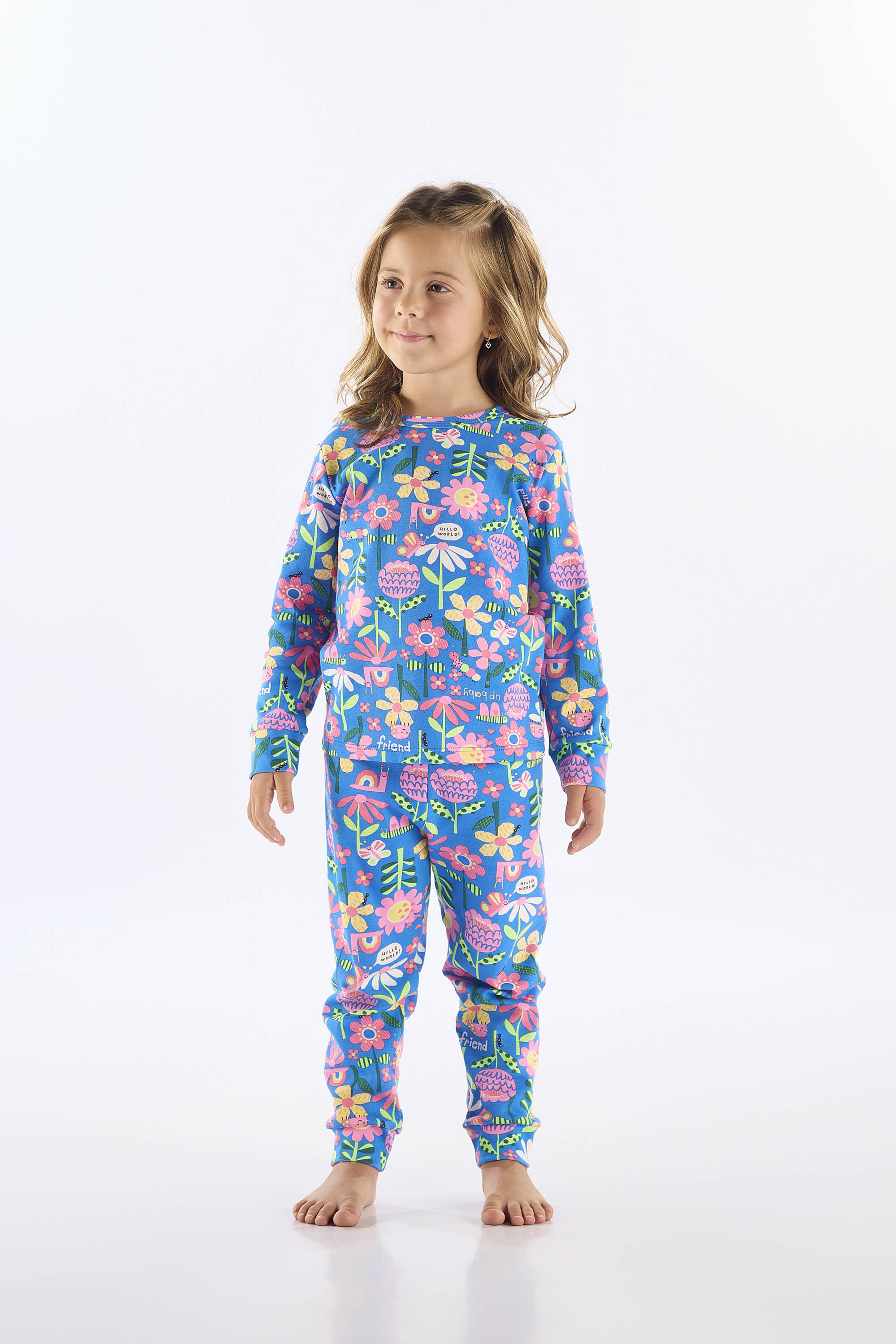 Pijama Longo Infantil Unissex em Suedine Estampado (Azul) Up Baby - Imagem 50