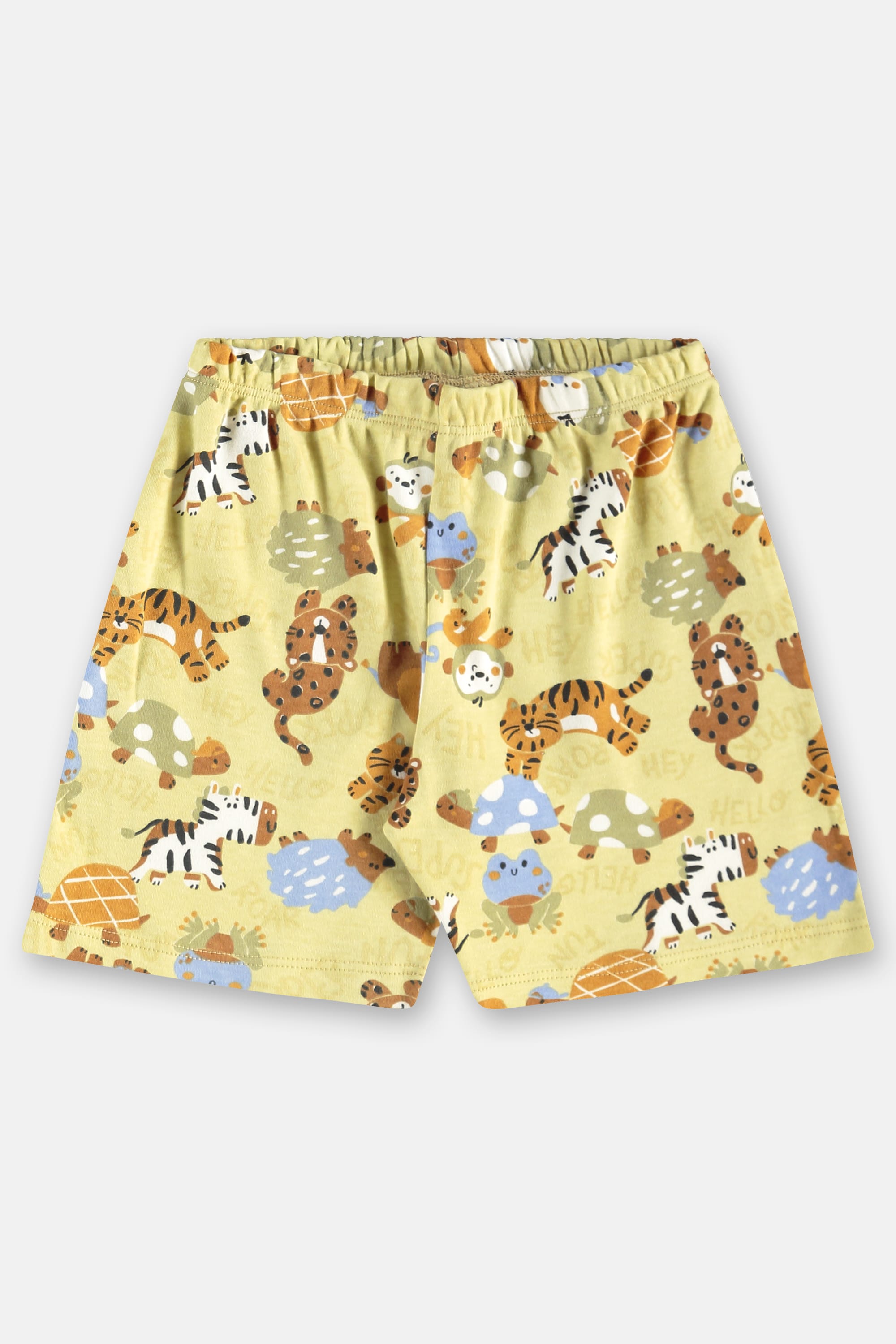 Pijama Infantil de Verão com Camiseta e Bermuda Estampados (Amarelo) Up Baby - Imagem 52