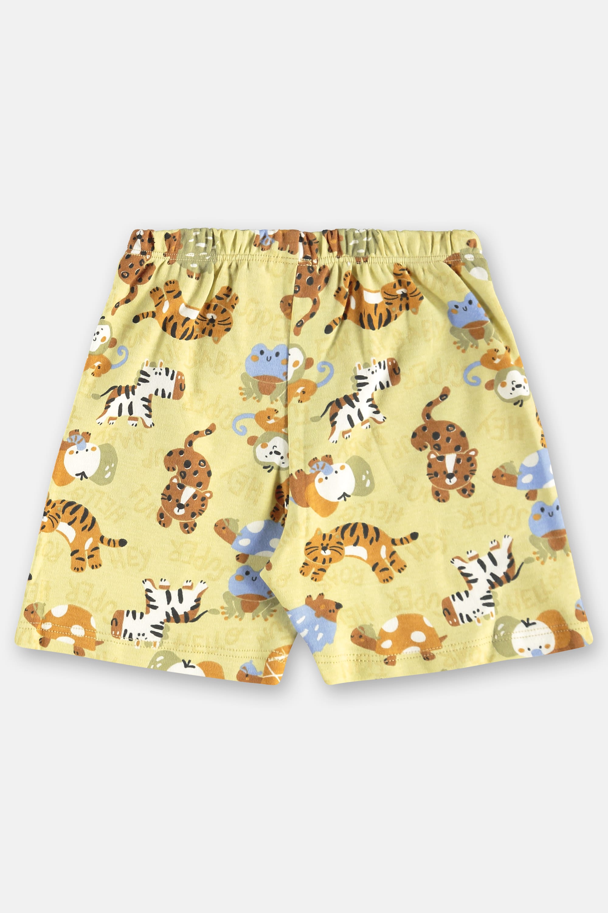 Pijama Infantil de Verão com Camiseta e Bermuda Estampados (Amarelo) Up Baby - Imagem 34