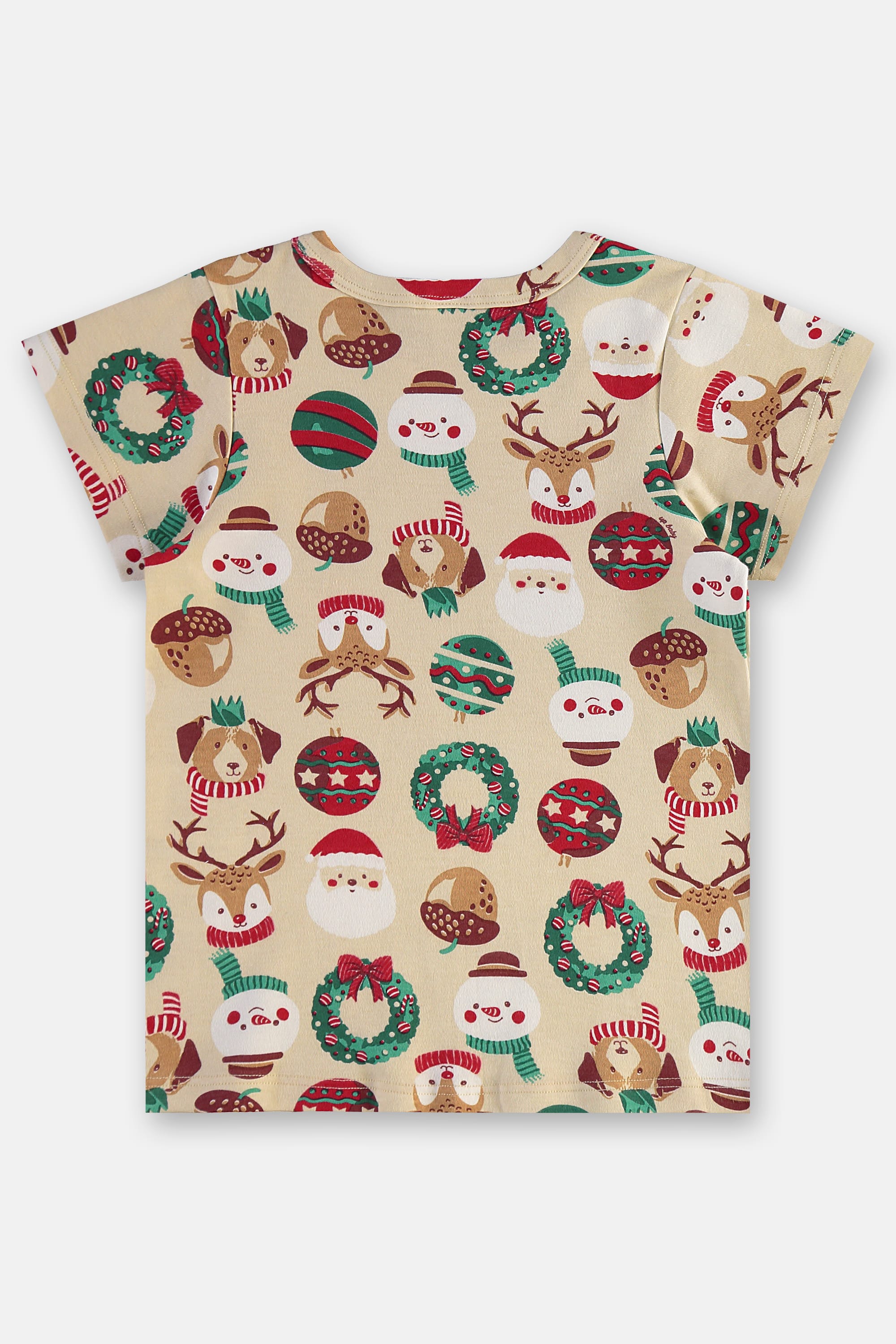 Pijama Infantil Natalino em Suedine (Bege) Up Baby - Imagem 12