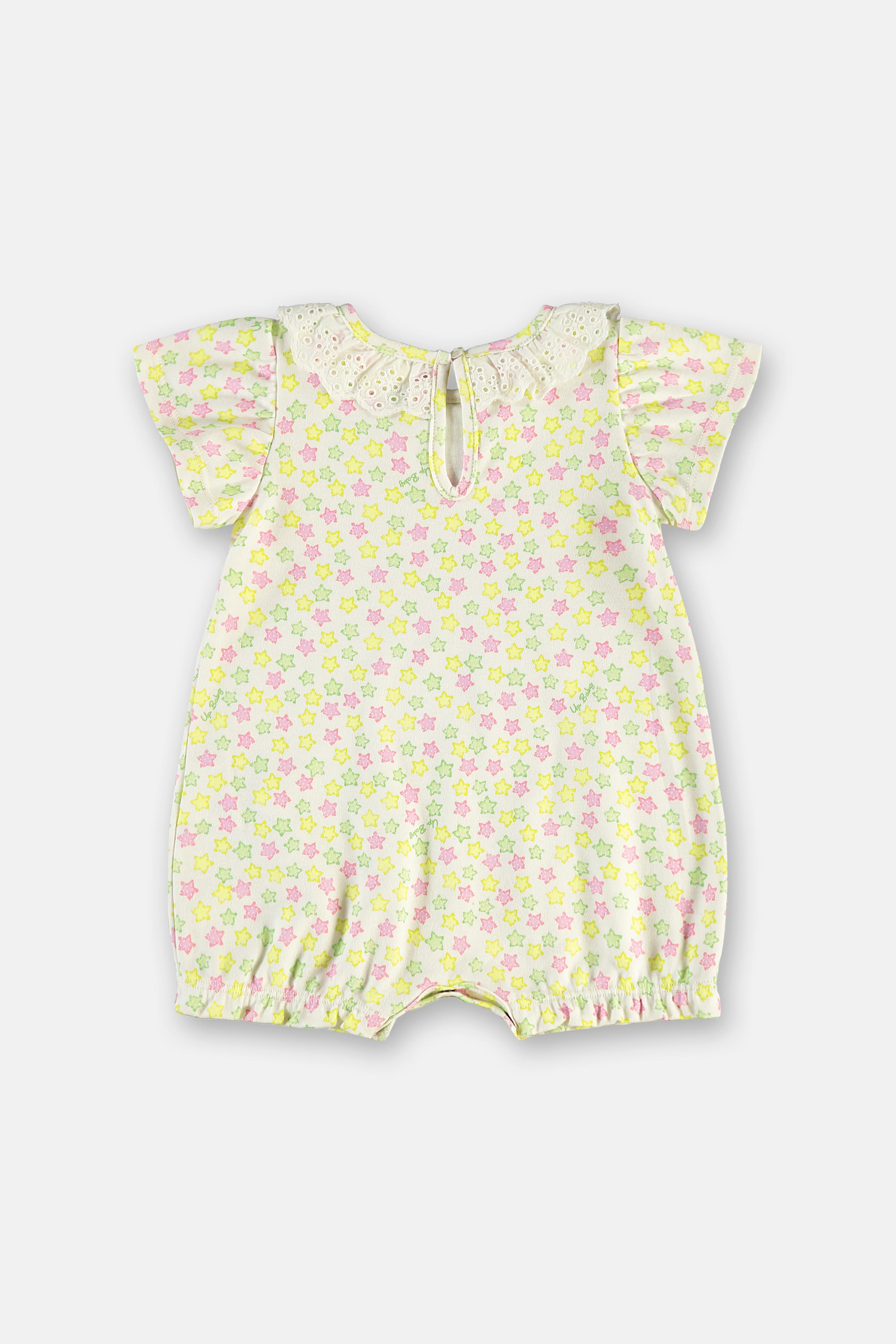 Macaquinho para Bebê Menina em Suedine Comfy Estampado (Off White) Up Baby - Imagem 6