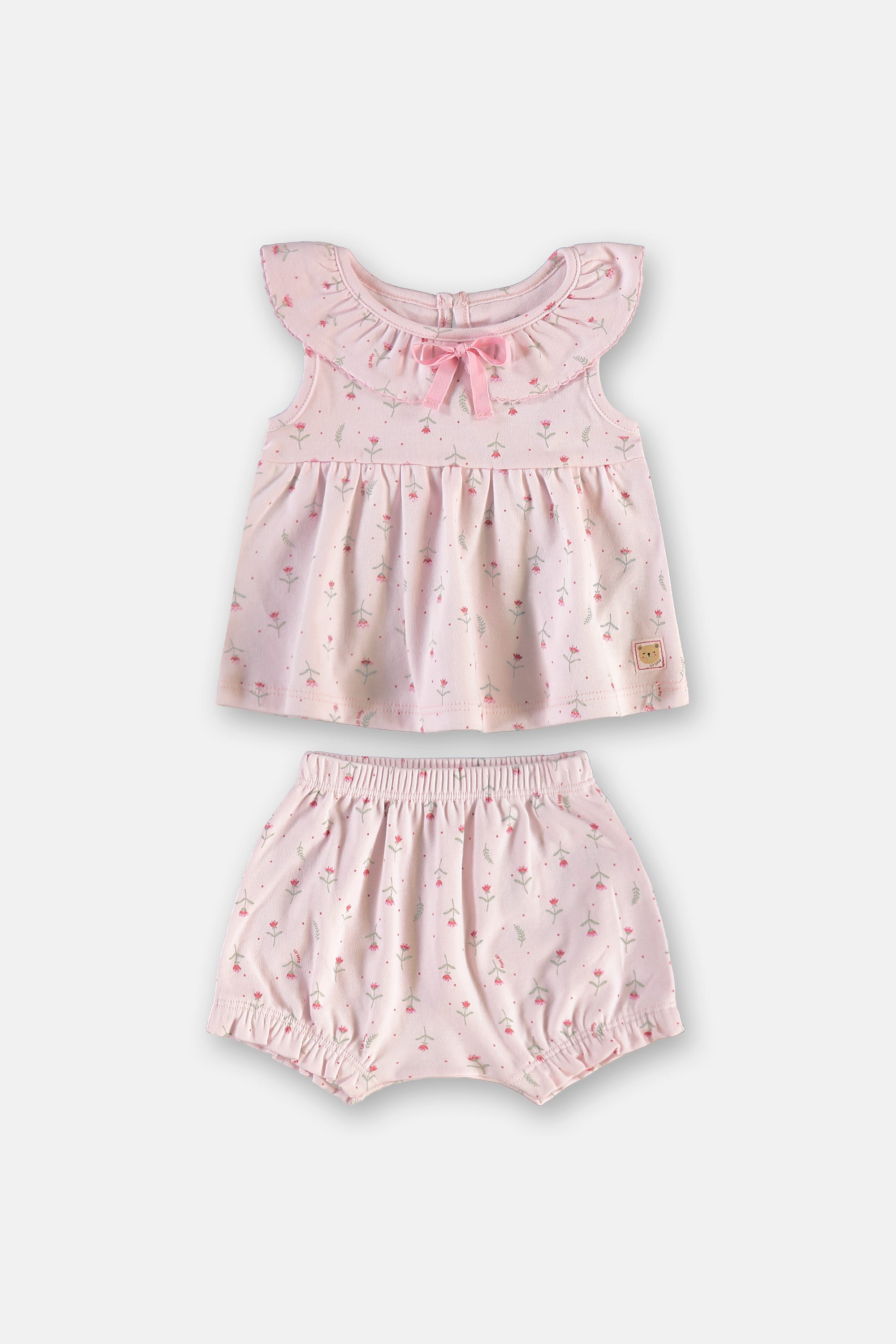 Conjunto Bebê Menina com Blusa e Short Floral em Suedine (Rosa Claro) Up Baby - Imagem 30