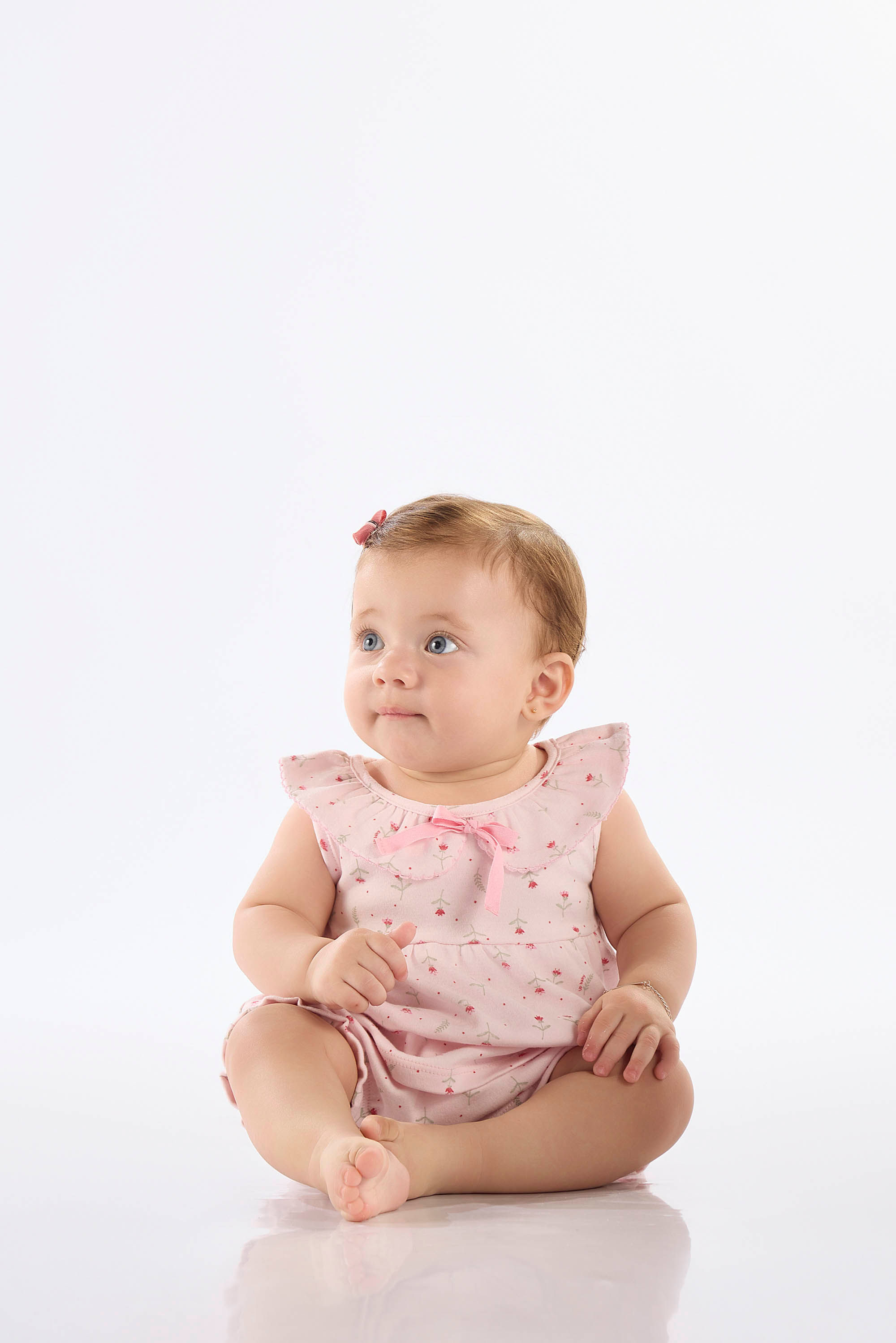 Conjunto Bebê Menina com Blusa e Short Floral em Suedine (Rosa Claro) Up Baby - Imagem 7