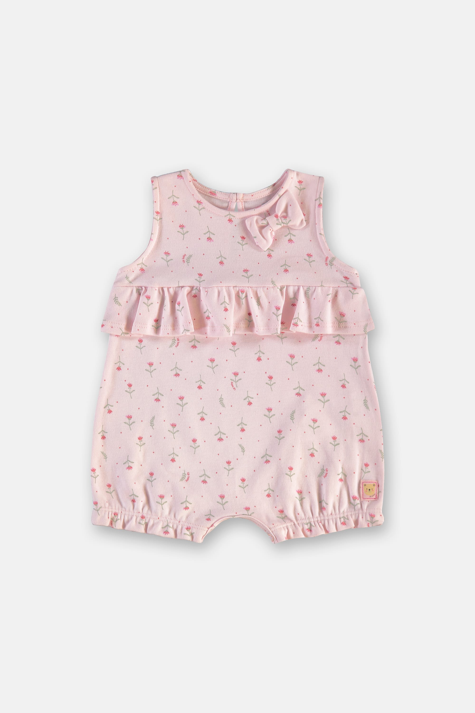 Macaquinho Floral em Suedine para Bebê Menina (Rosa Claro) Up Baby - Imagem 11