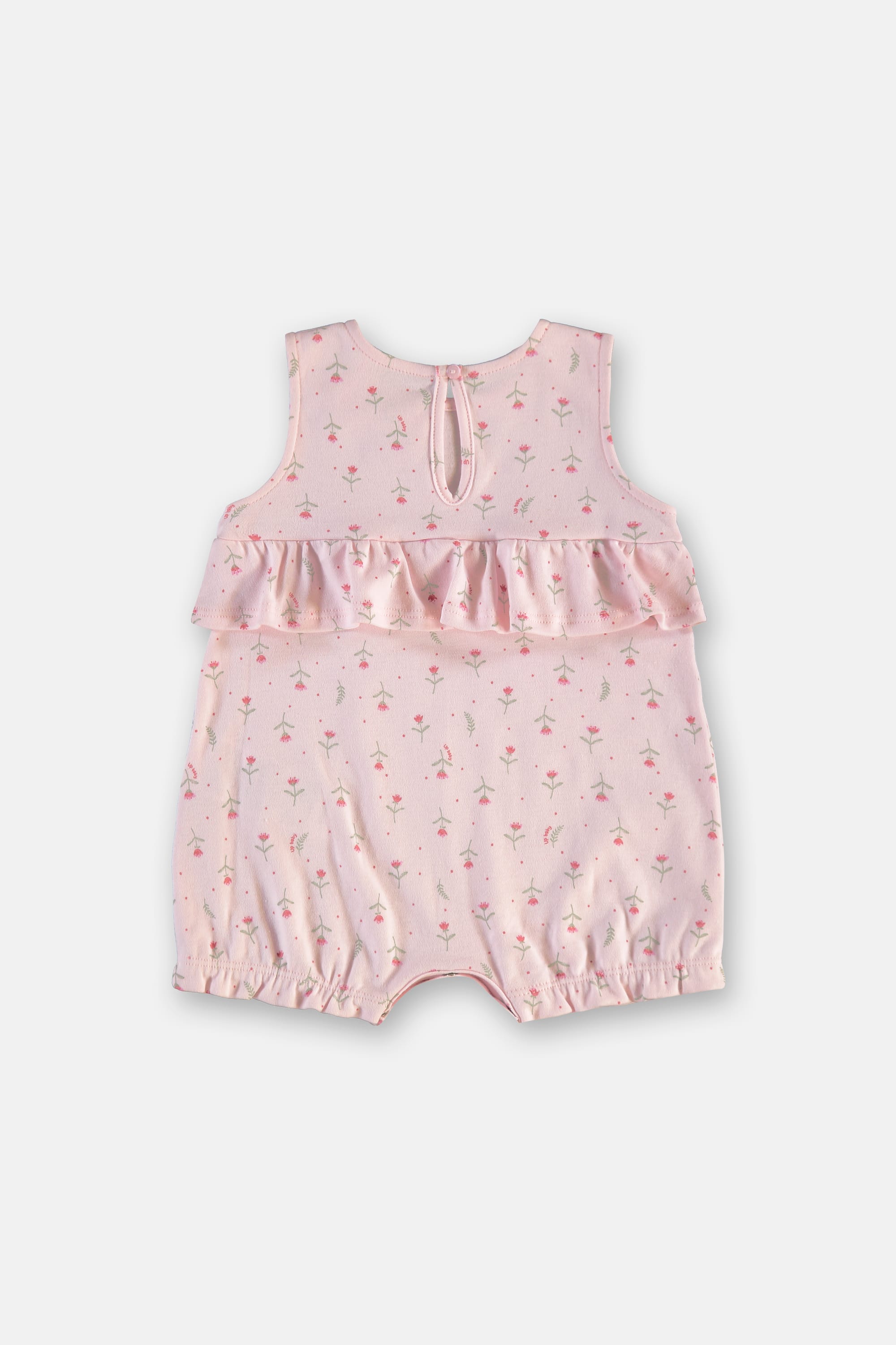 Macaquinho Floral em Suedine para Bebê Menina (Rosa Claro) Up Baby - Imagem 15