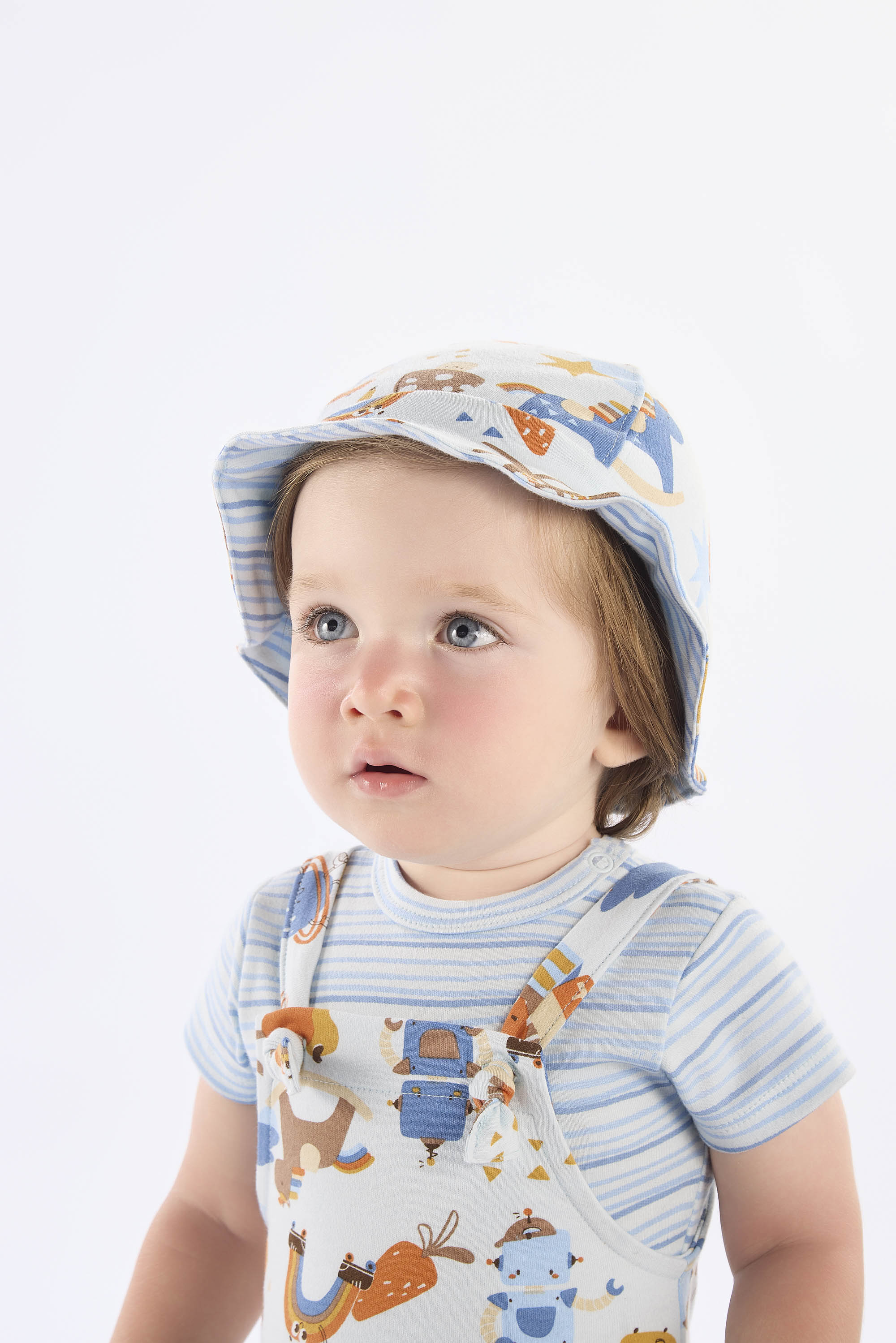 Bucket Hat Bebê Unissex em Suedine Comfy (Azul Claro) Up Baby - Imagem 2
