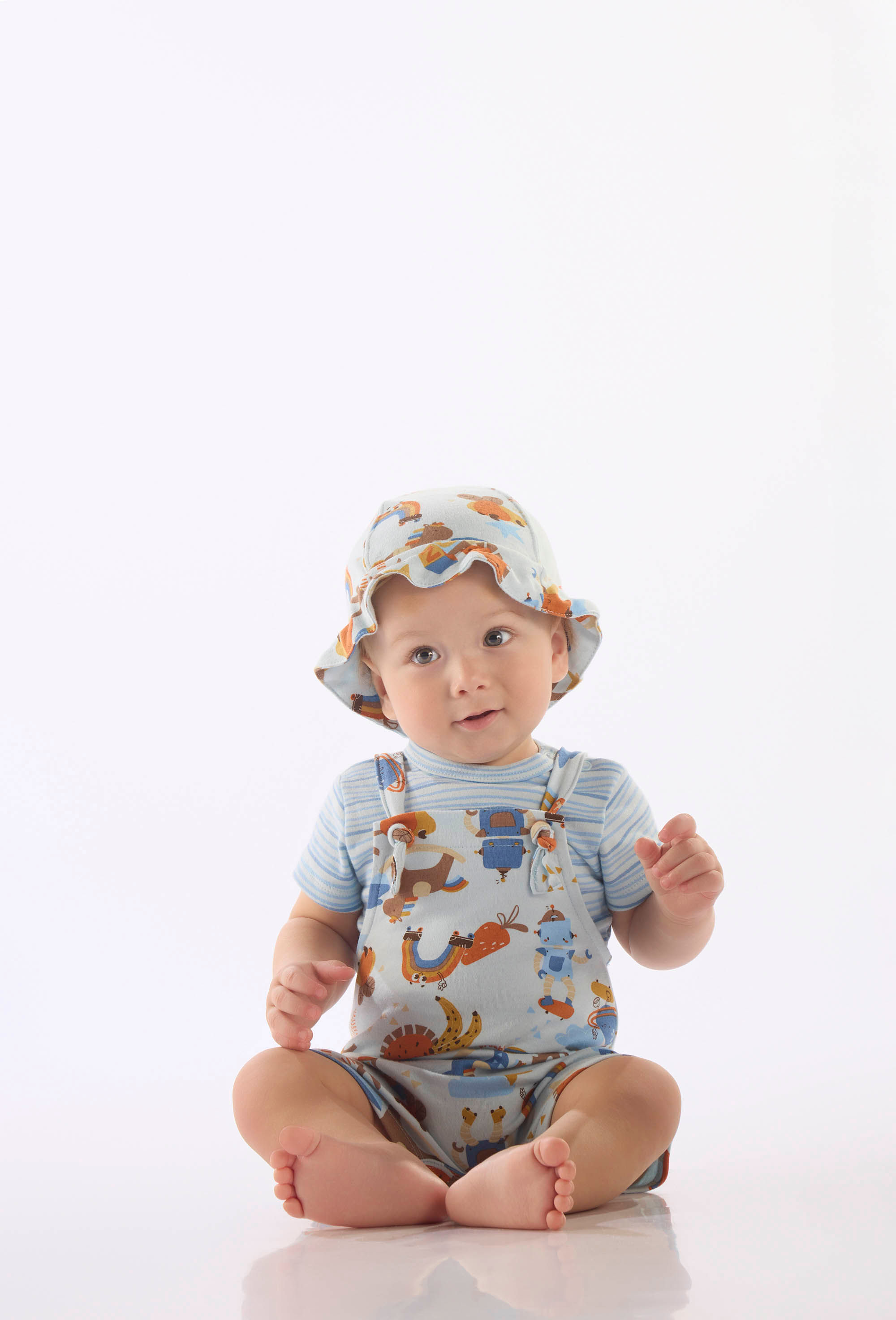 Bucket Hat Bebê Unissex em Suedine Comfy (Azul Claro) Up Baby