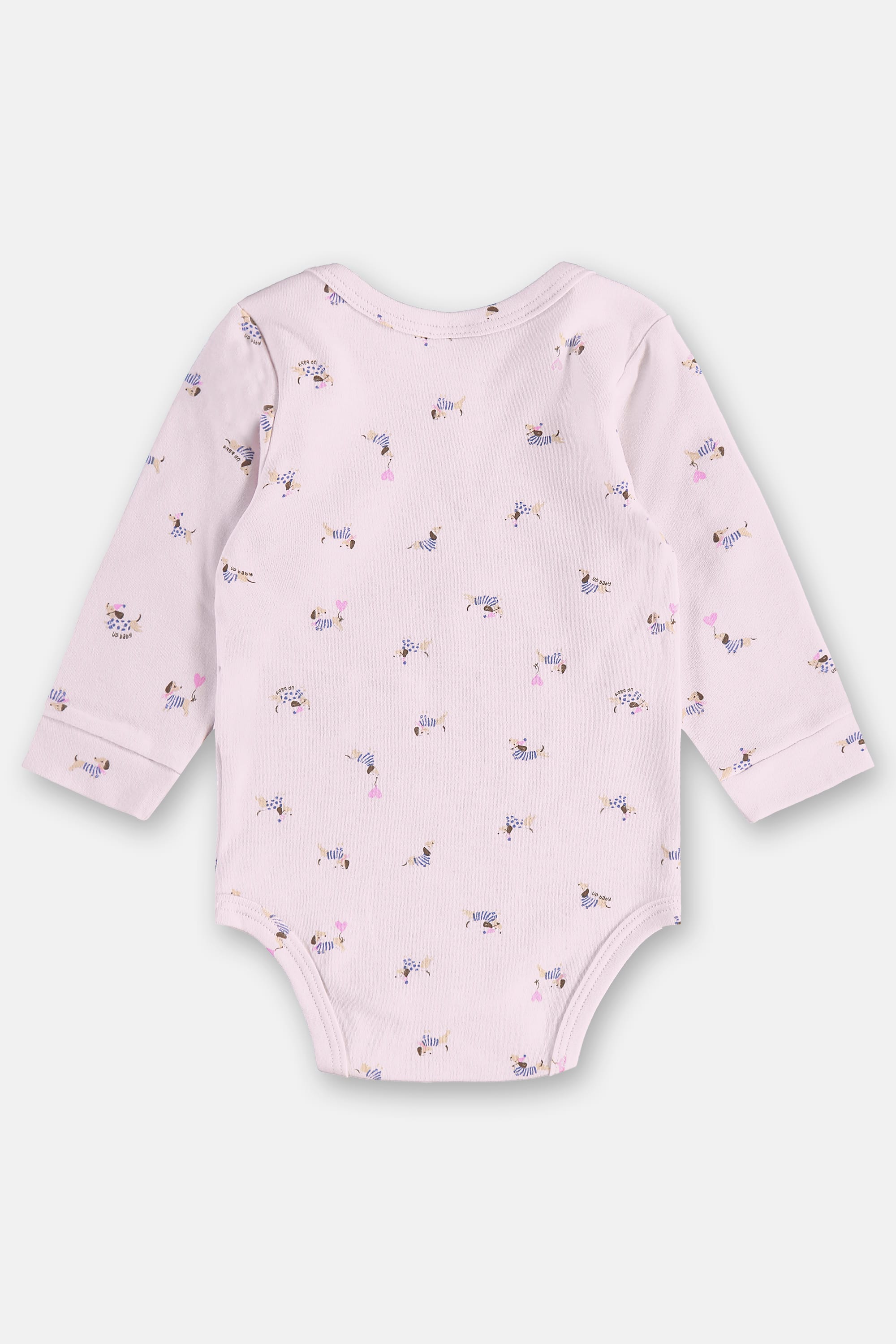 Body Manga Longa Bebê Menina em Suedine Essentials (Rosa Claro) Up Baby - Imagem 4