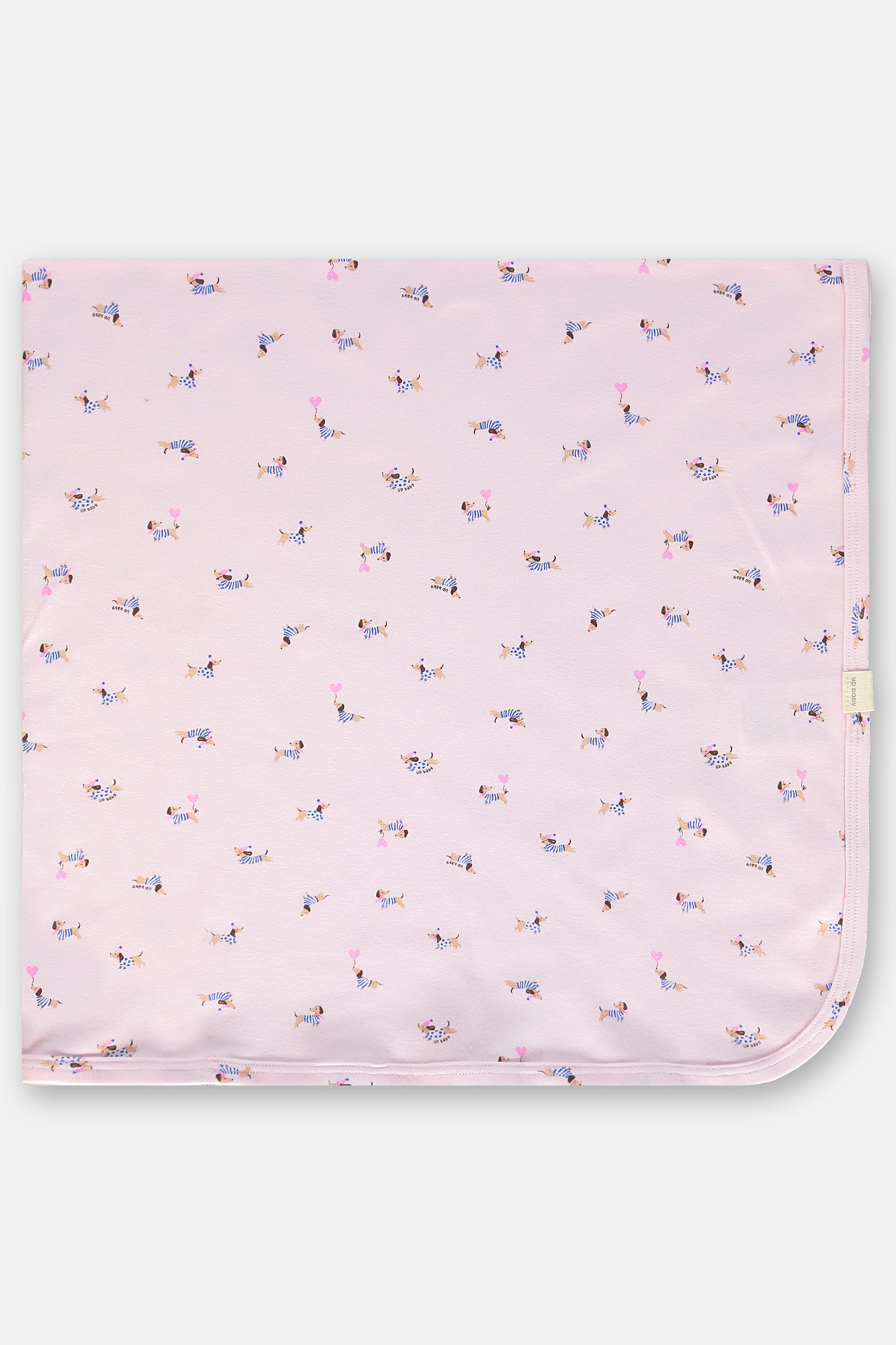 Manta para Bebê Menina em Suedine com Estampa Abstrata (Rosa) Up Baby