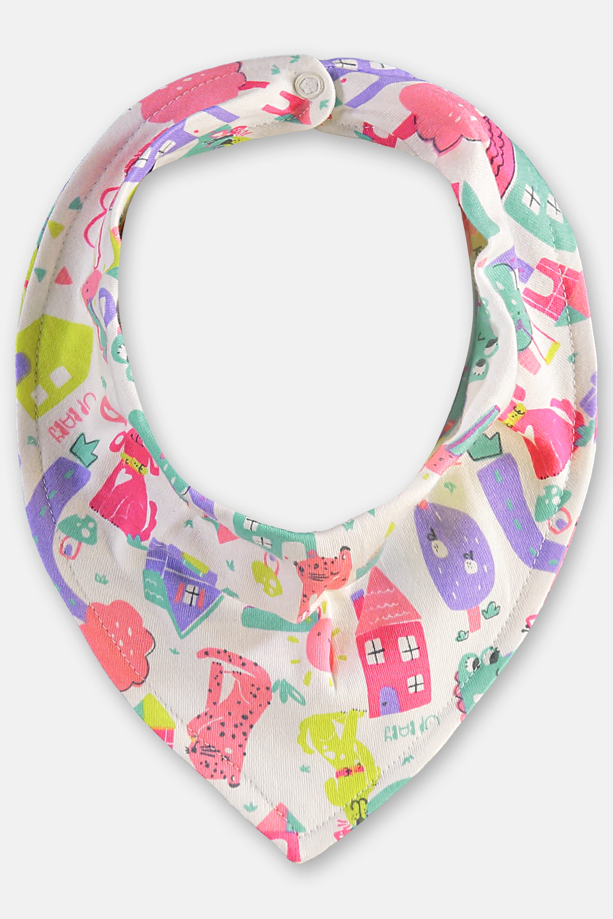 Babador Bandana para Bebê Menina em Suedine Essentials (Branco) Up Baby