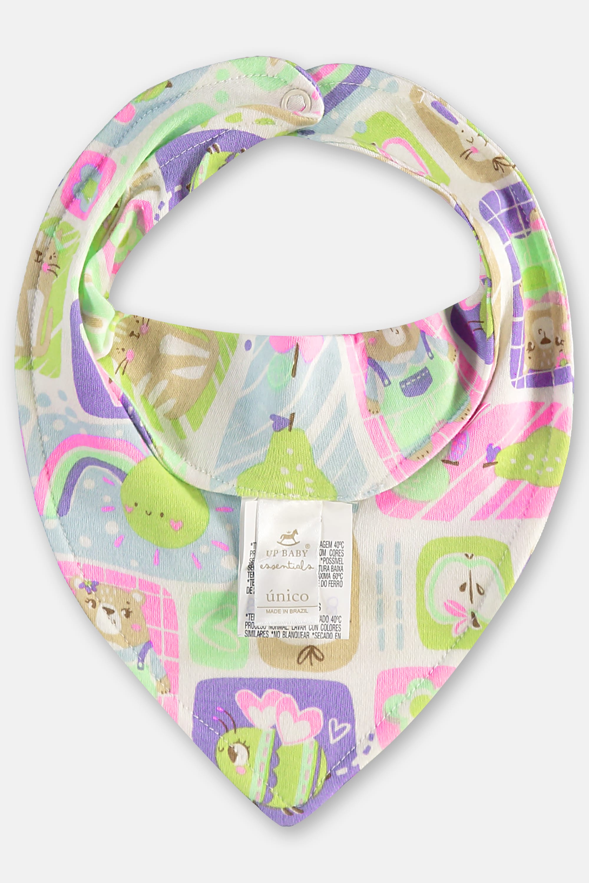 Babador Bandana para Bebê Menina em Suedine Essentials (Branco) Up Baby - Imagem 2