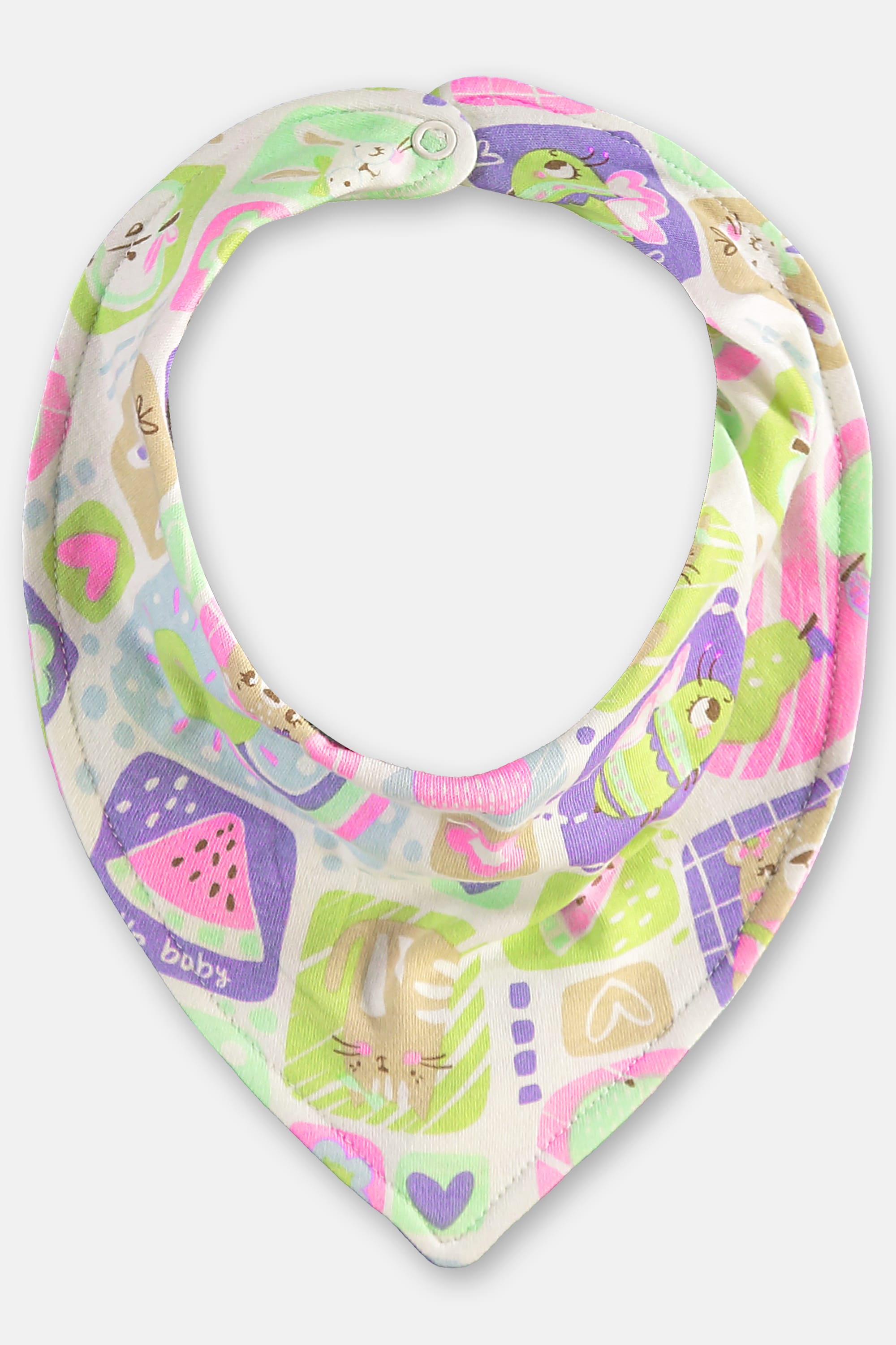 Babador Bandana para Bebê Menina em Suedine Essentials (Branco) Up Baby