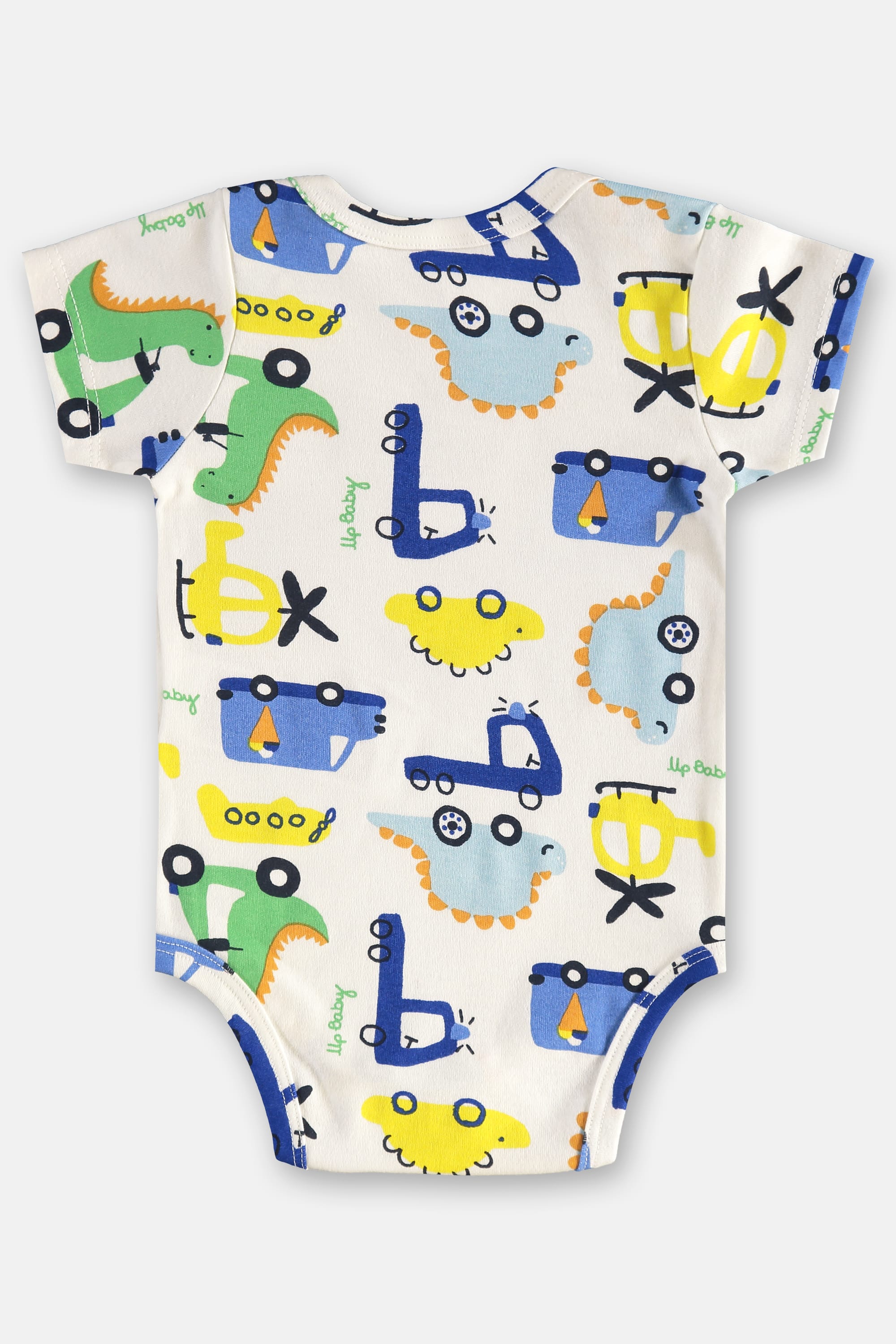 Body em Suedine Essentials Estampado para Bebê Menino (Off White) Up Baby - Imagem 8