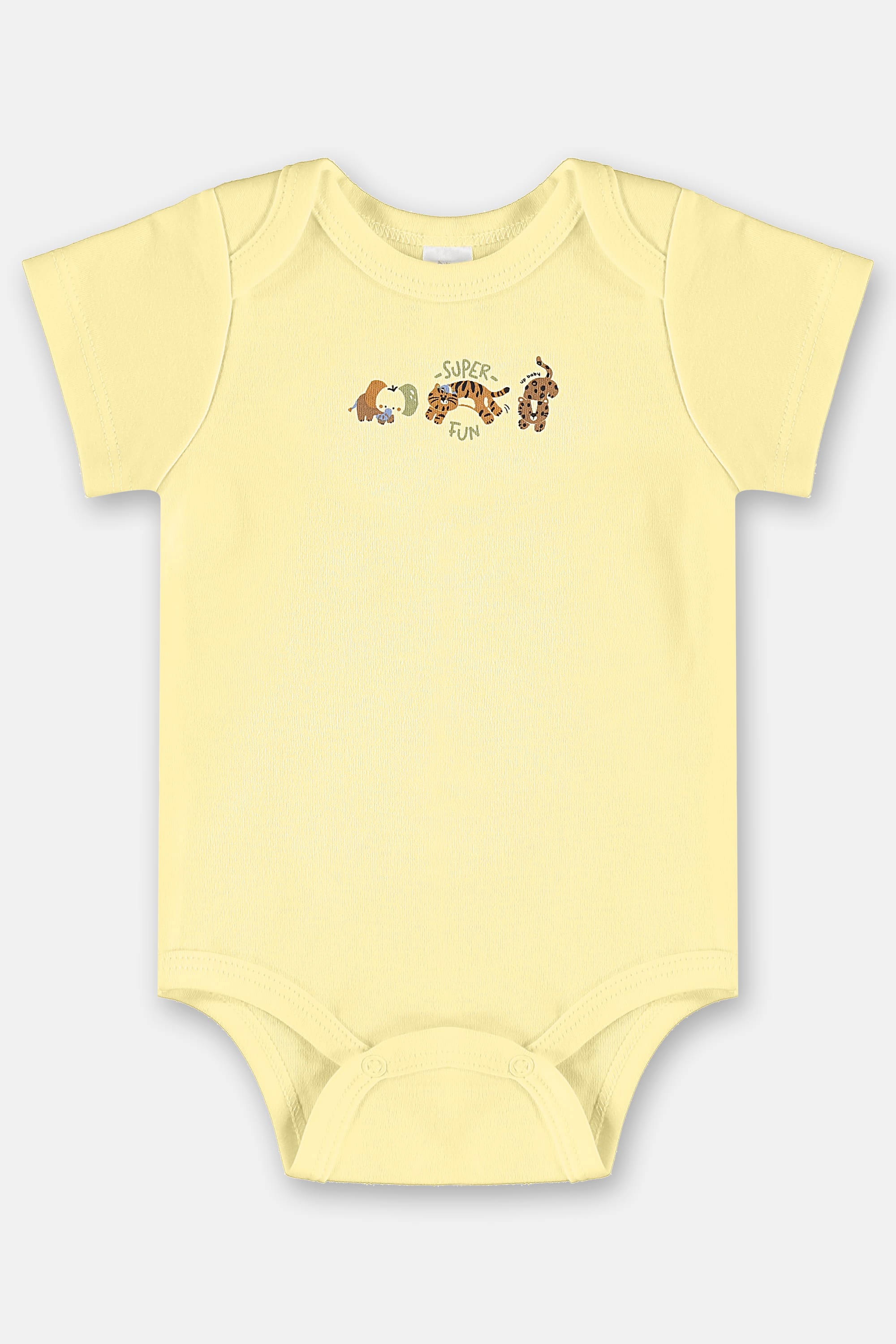 Body Estampado para Bebê Menino em Suedine Essentials (Amarelo) Up Baby - Imagem 8