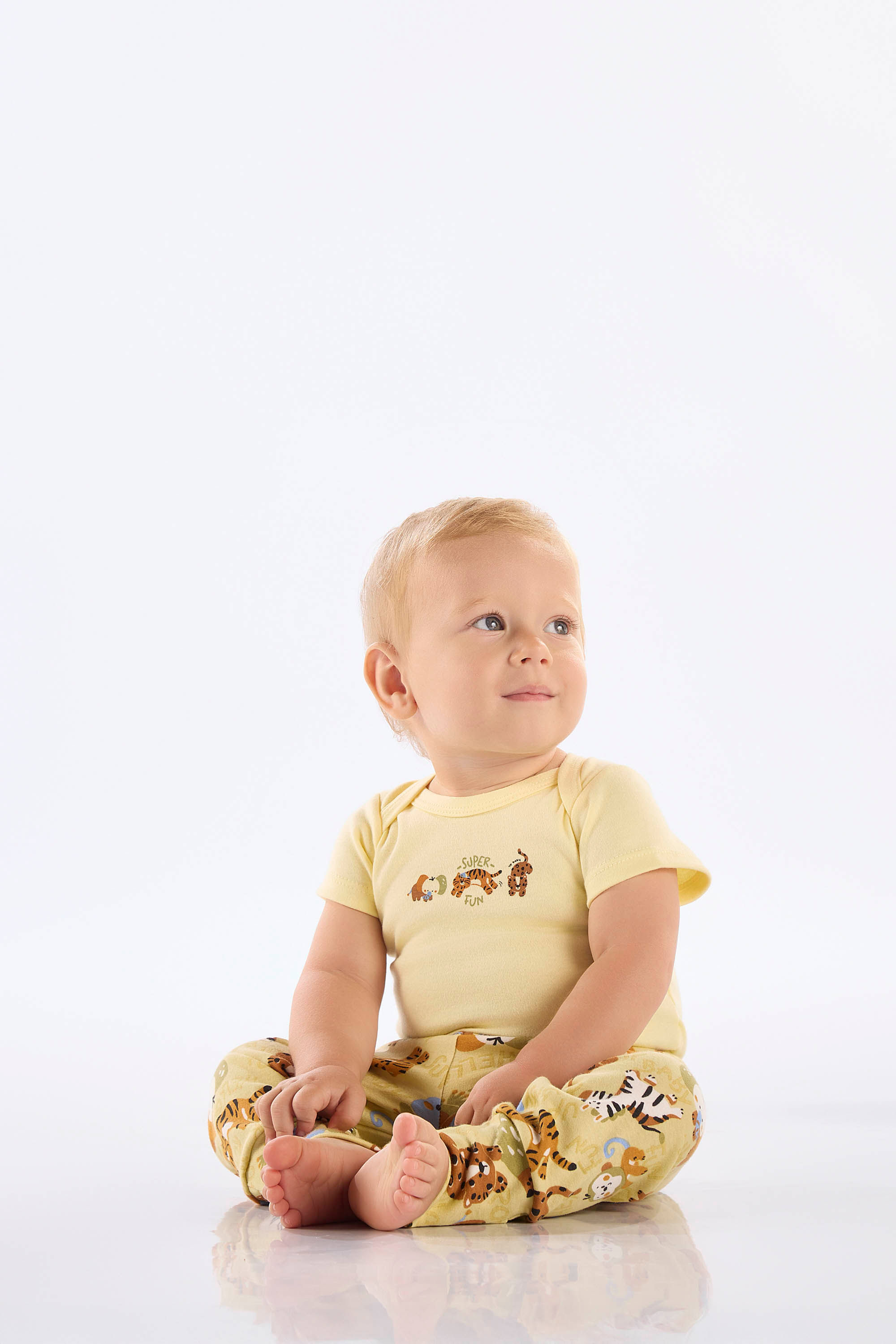 Body Estampado para Bebê Menino em Suedine Essentials (Amarelo) Up Baby - Imagem 13