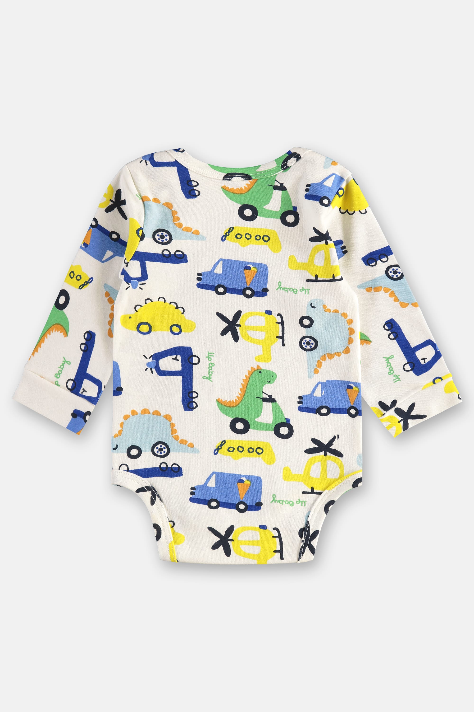 Body para Bebê Menino em Suedine Essentials Estampado (Off White) Up Baby - Imagem 2