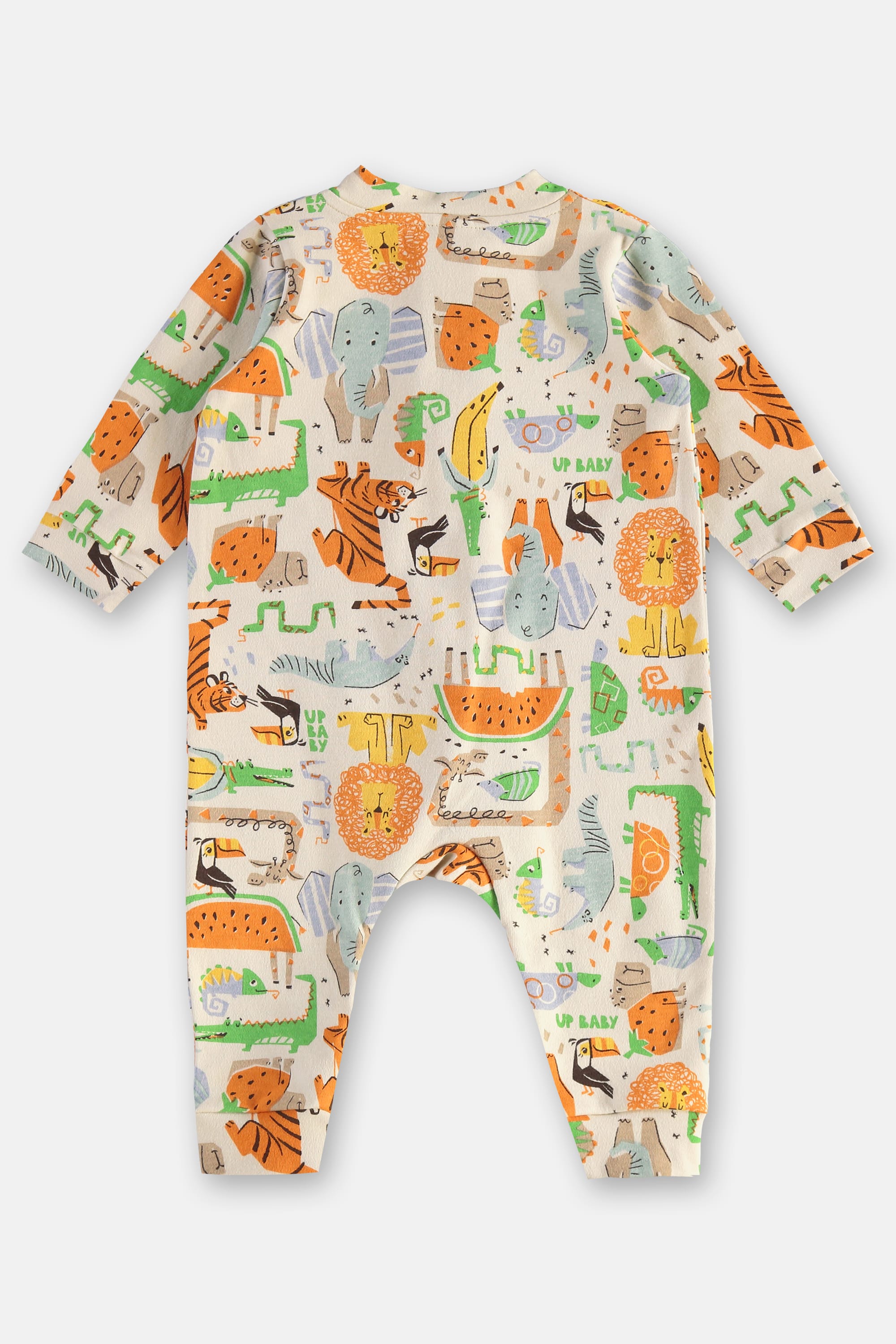 Macacão para Bebê Menino em Suedine Essentials (Bege) Up Baby - Imagem 2