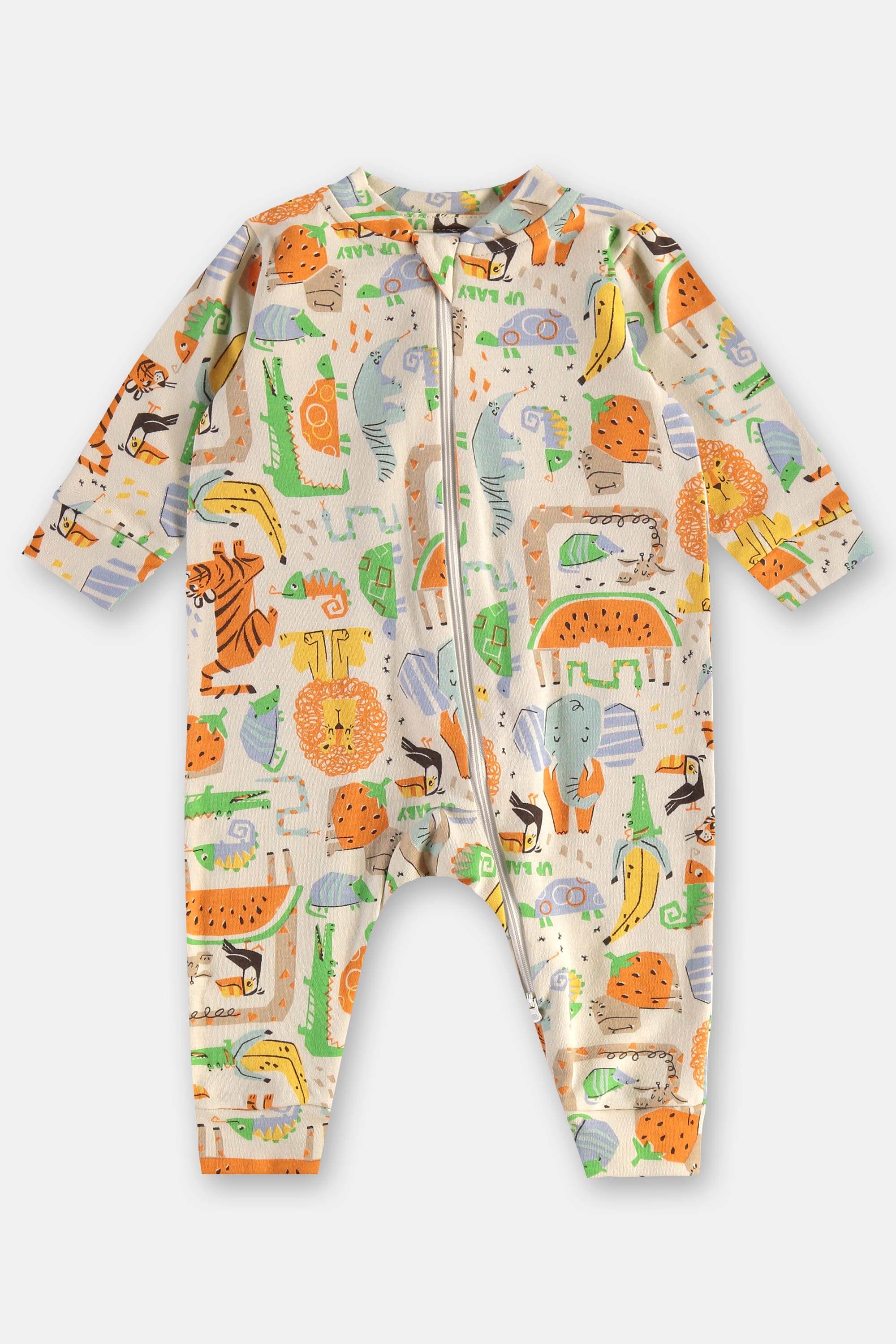 Macacão para Bebê Menino em Suedine Essentials (Bege) Up Baby - Imagem 9