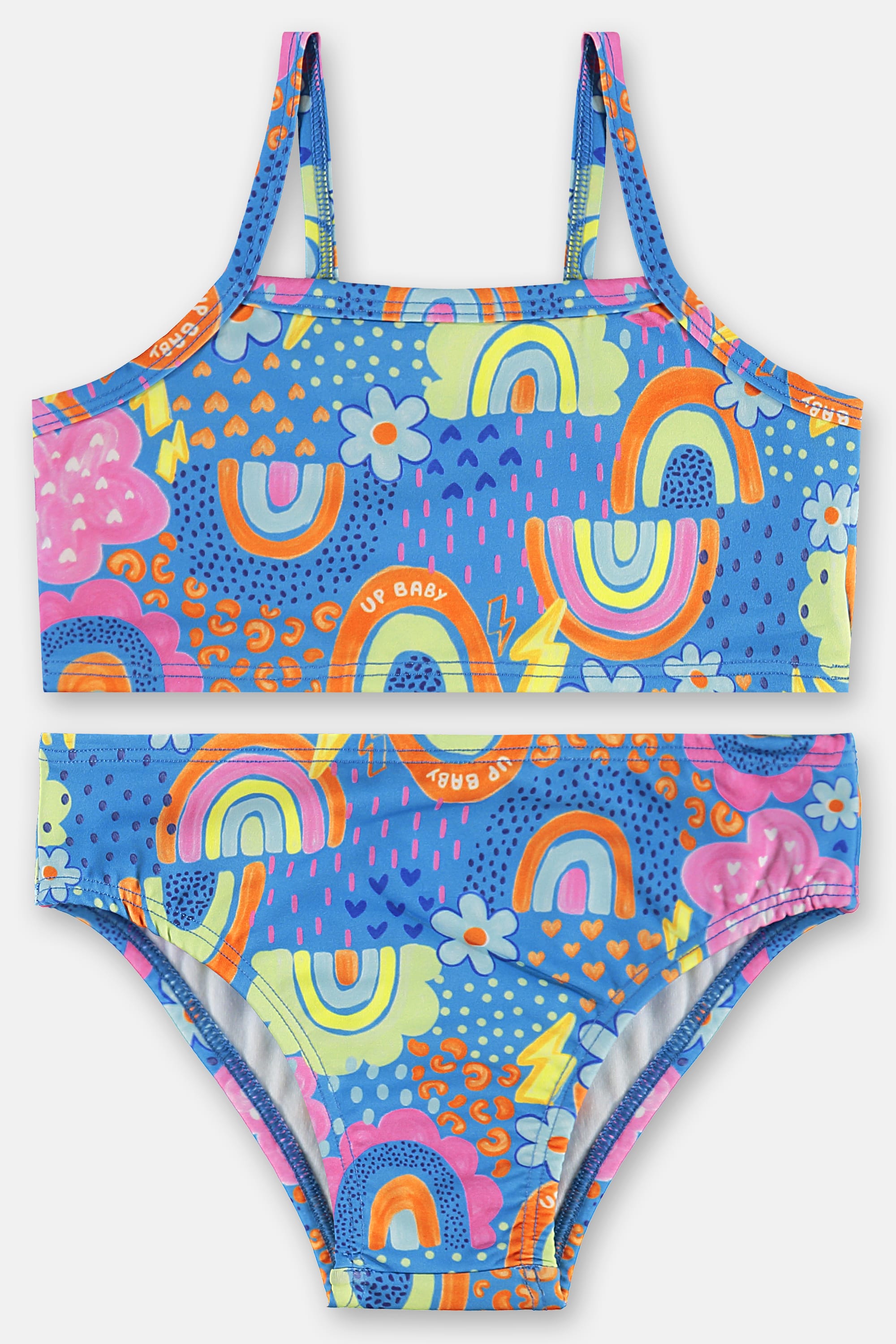 Biquíni Infantil Top e Calcinha FPS+50 Forrados (Azul) Up Baby - Imagem 13