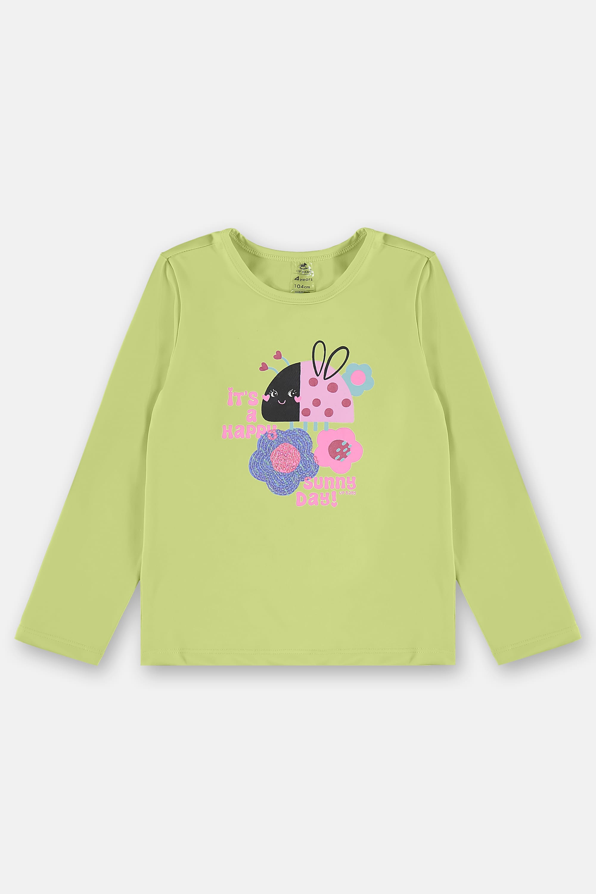 Biquíni Infantil FPS+50 com Blusa Manga Longa e Calcinha (Verde Limão) Up Baby - Imagem 44