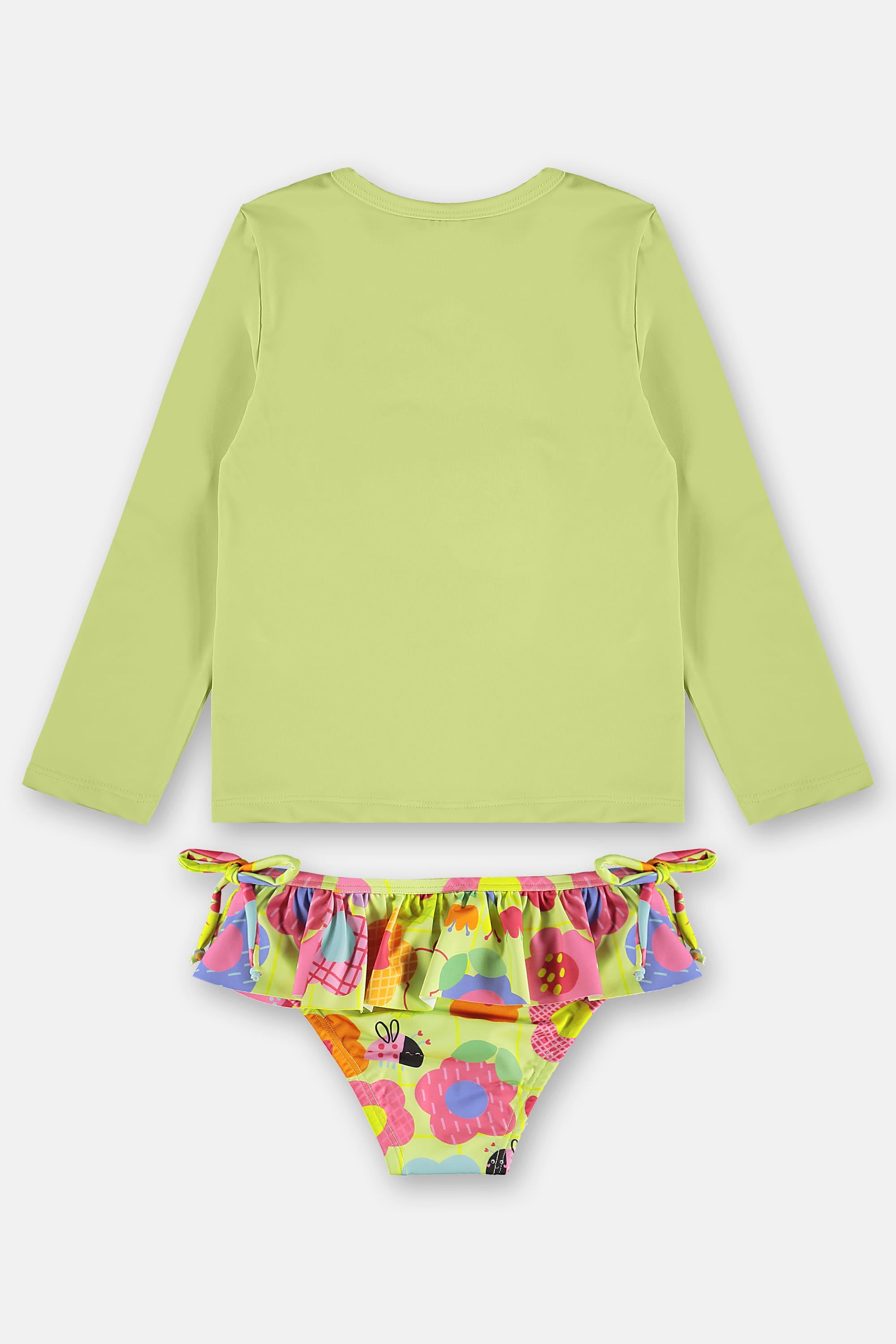 Biquíni Infantil FPS+50 com Blusa Manga Longa e Calcinha (Verde Limão) Up Baby - Imagem 25