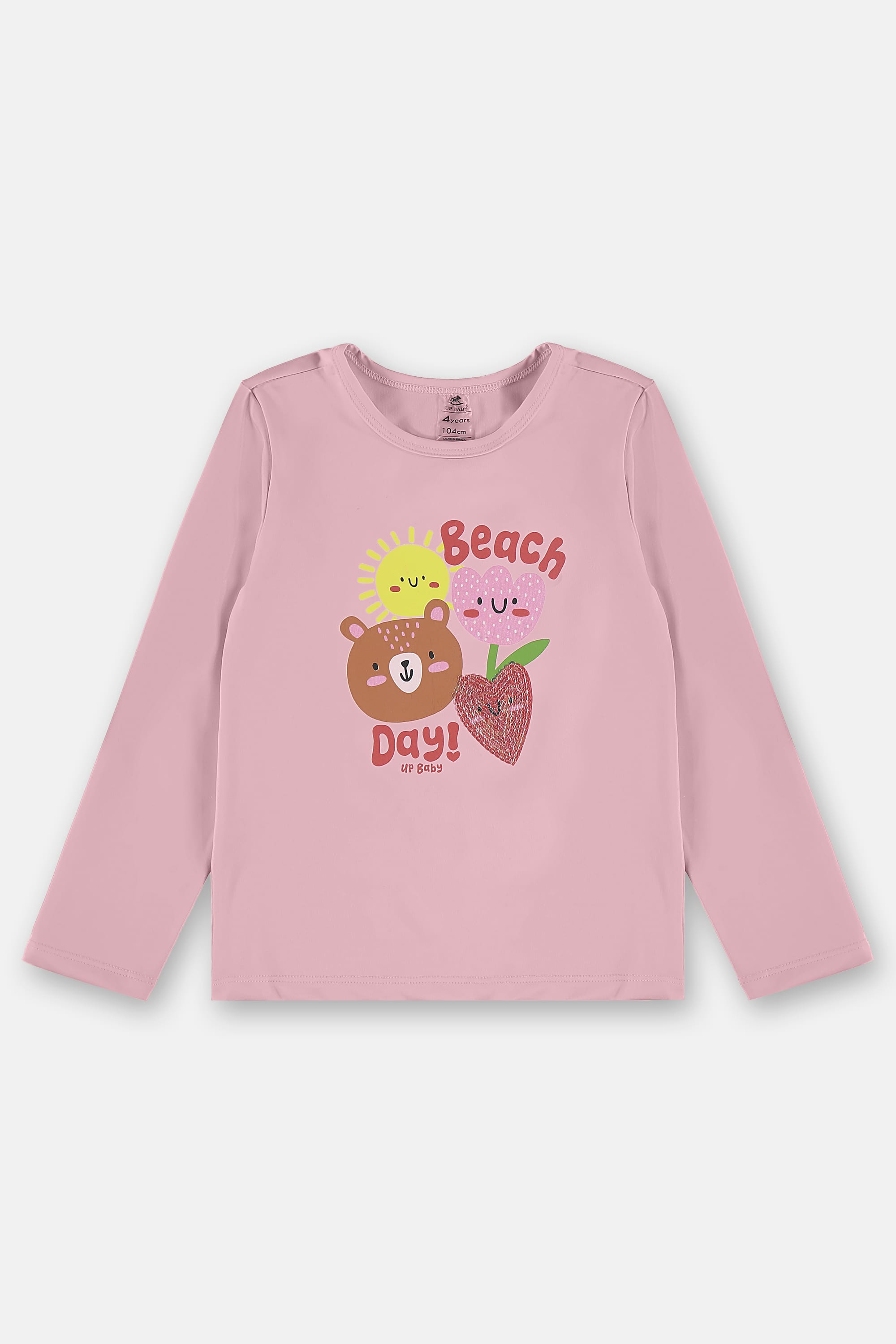 Biquíni Infantil FPS+50 com Blusa Manga Longa e Calcinha (Rosa) Up Baby - Imagem 38