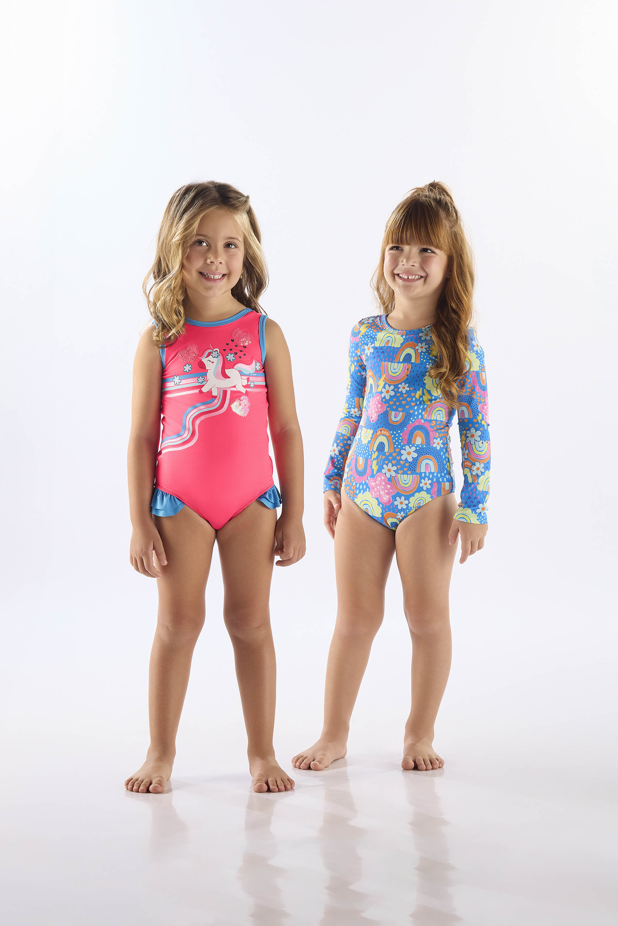 Maiô Infantil em Malha FPS+50 Forrado (Rosa Pink) Up Baby - Imagem 4