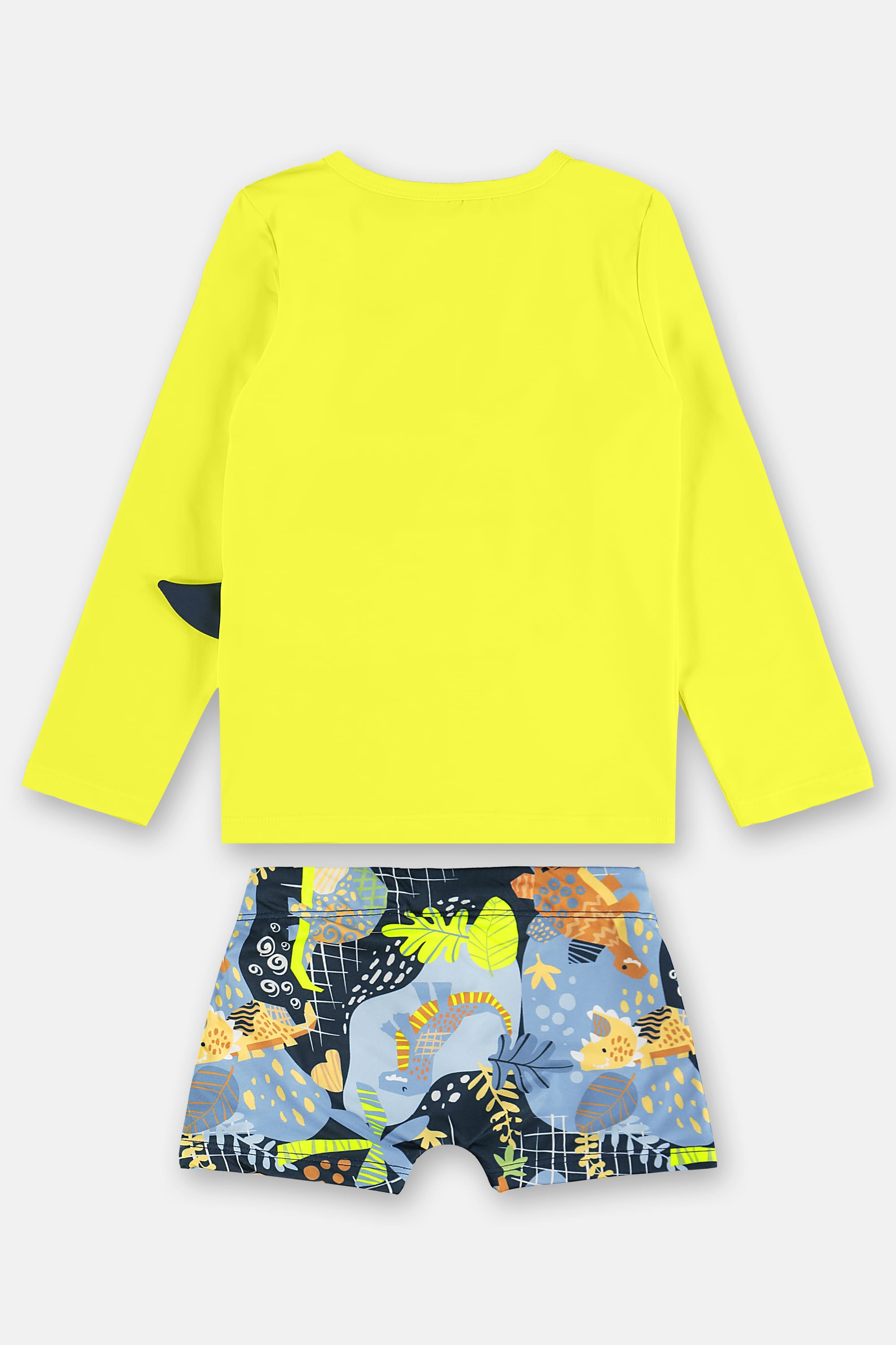 Conjunto Praia Infantil Camiseta Manga Longa e Sunga Boxer (Amarelo) Up Baby - Imagem 16