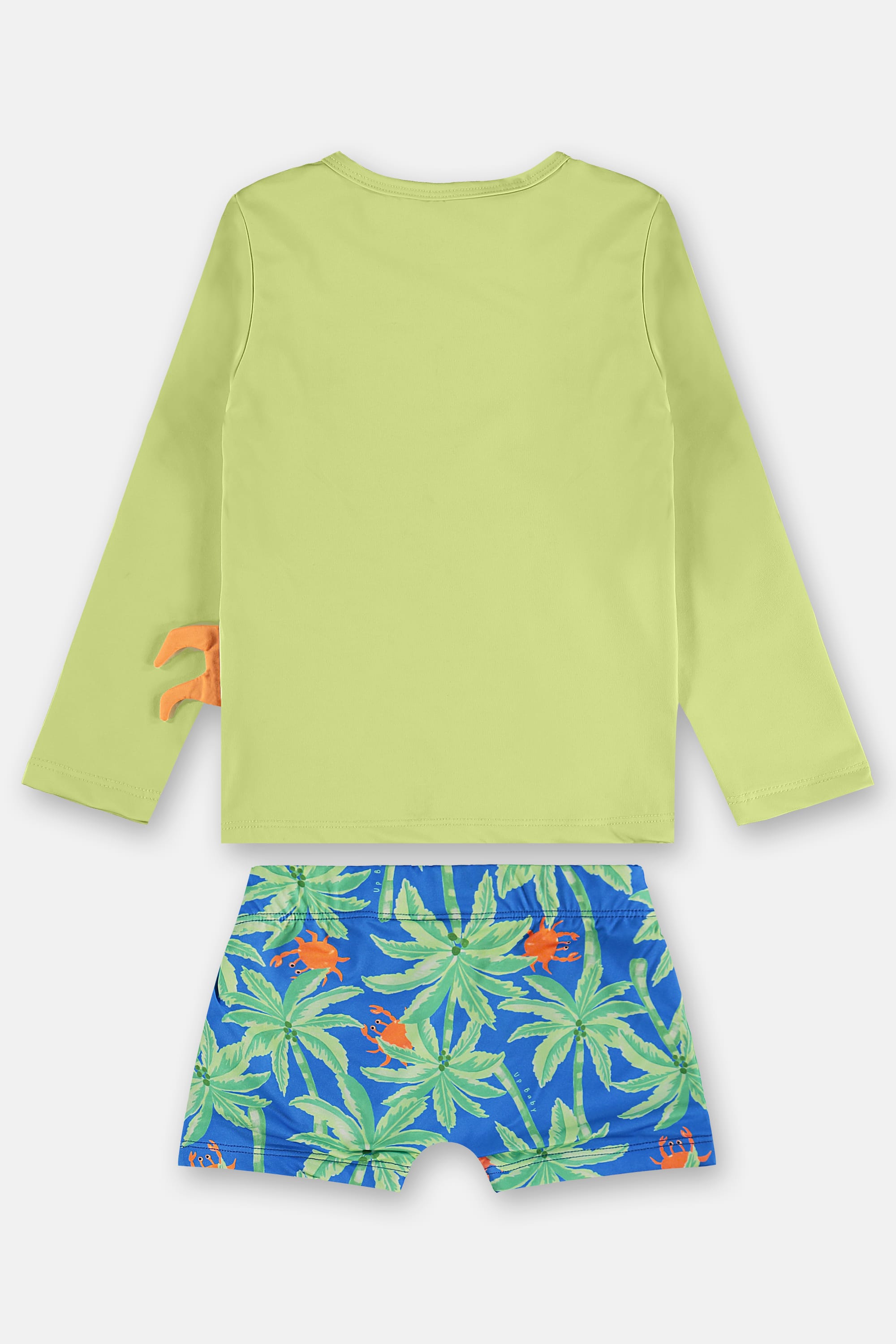 Conjunto Praia Infantil Camiseta Manga Longa e Sunga Boxer (Verde) Up Baby - Imagem 22