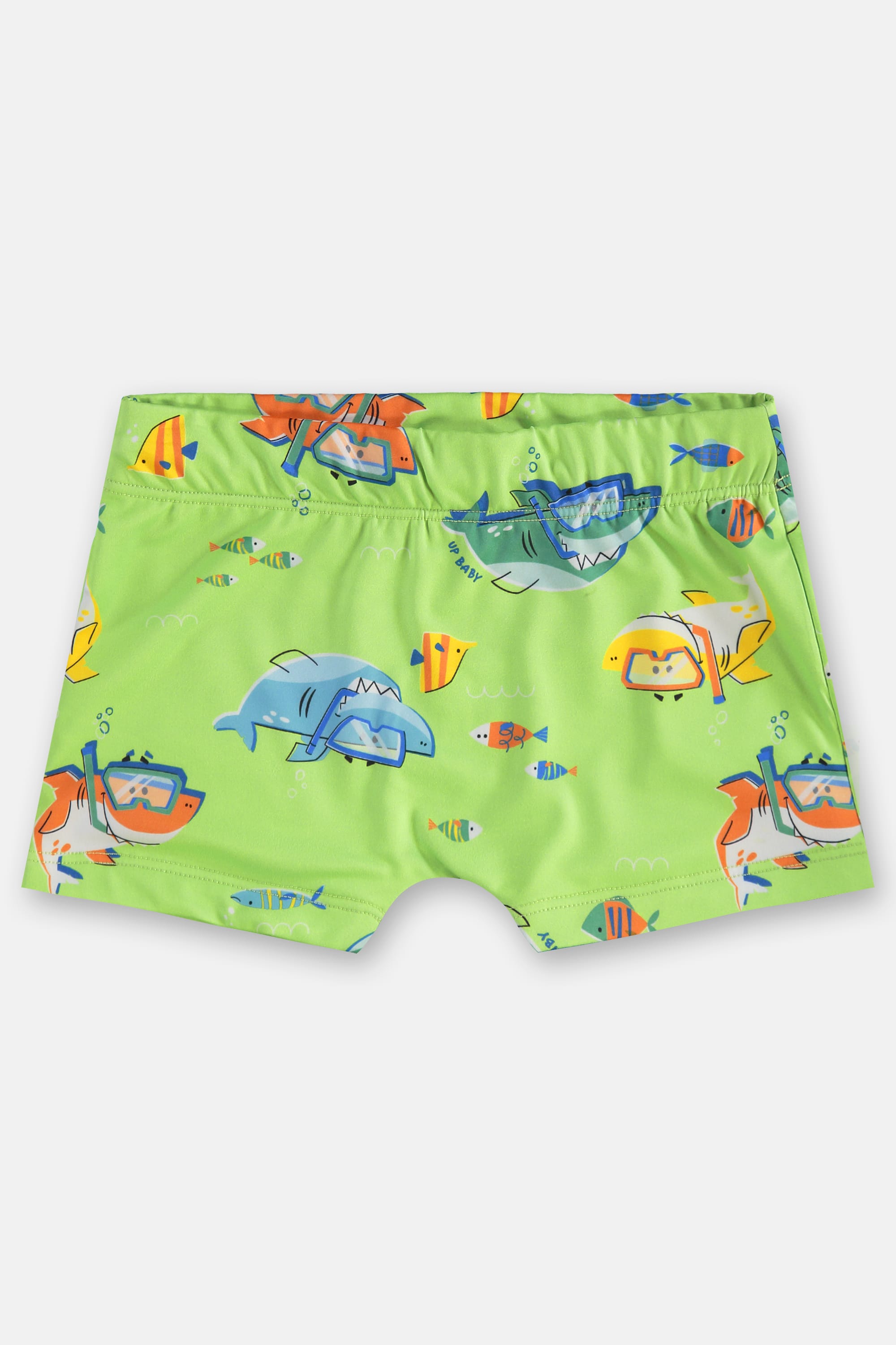 Sunga Boxer Infantil FPS+50 com Forro (Verde Neon) Up Baby