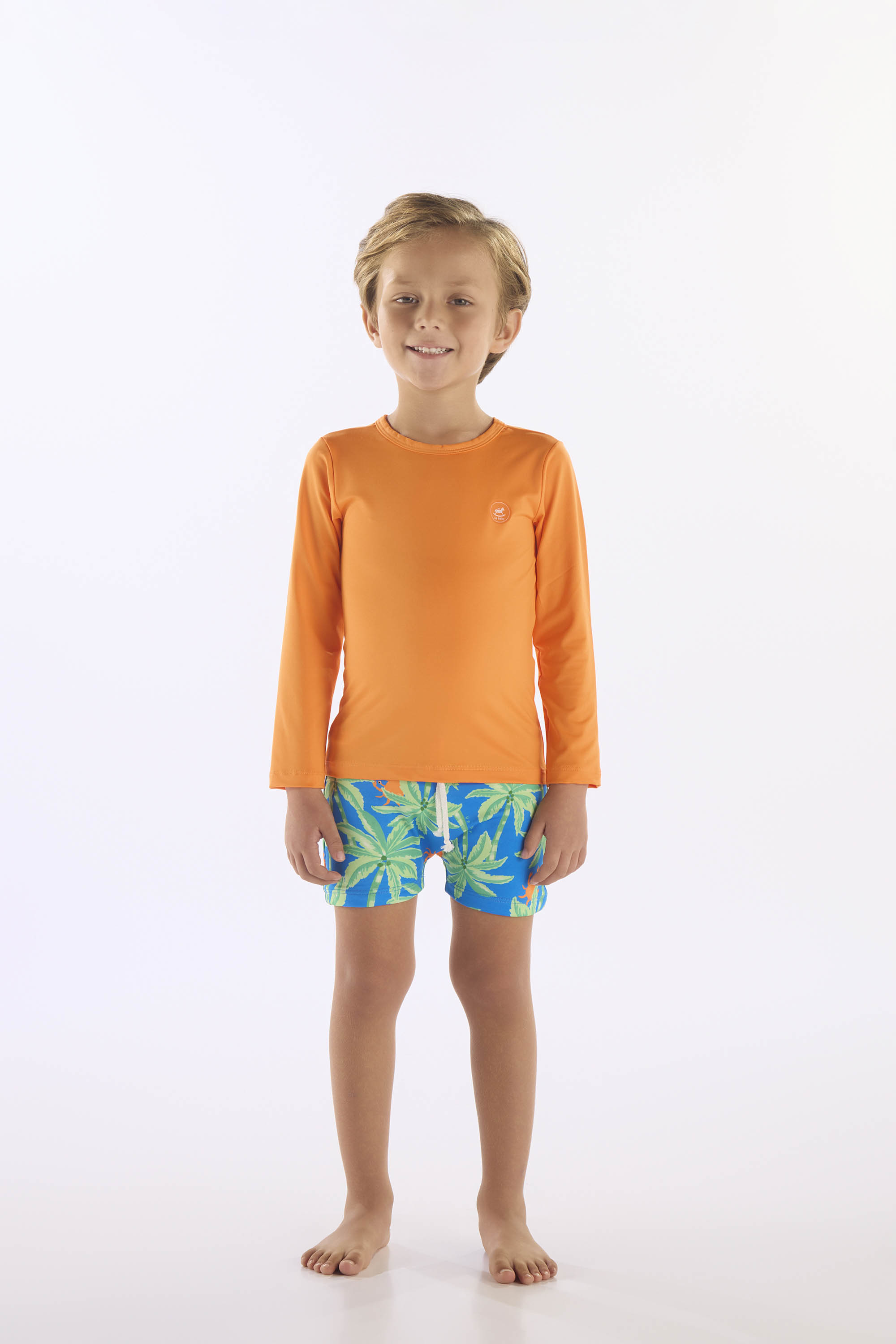 Sunga Boxer Infantil FPS+50 com Forro (Azul Claro) Up Baby