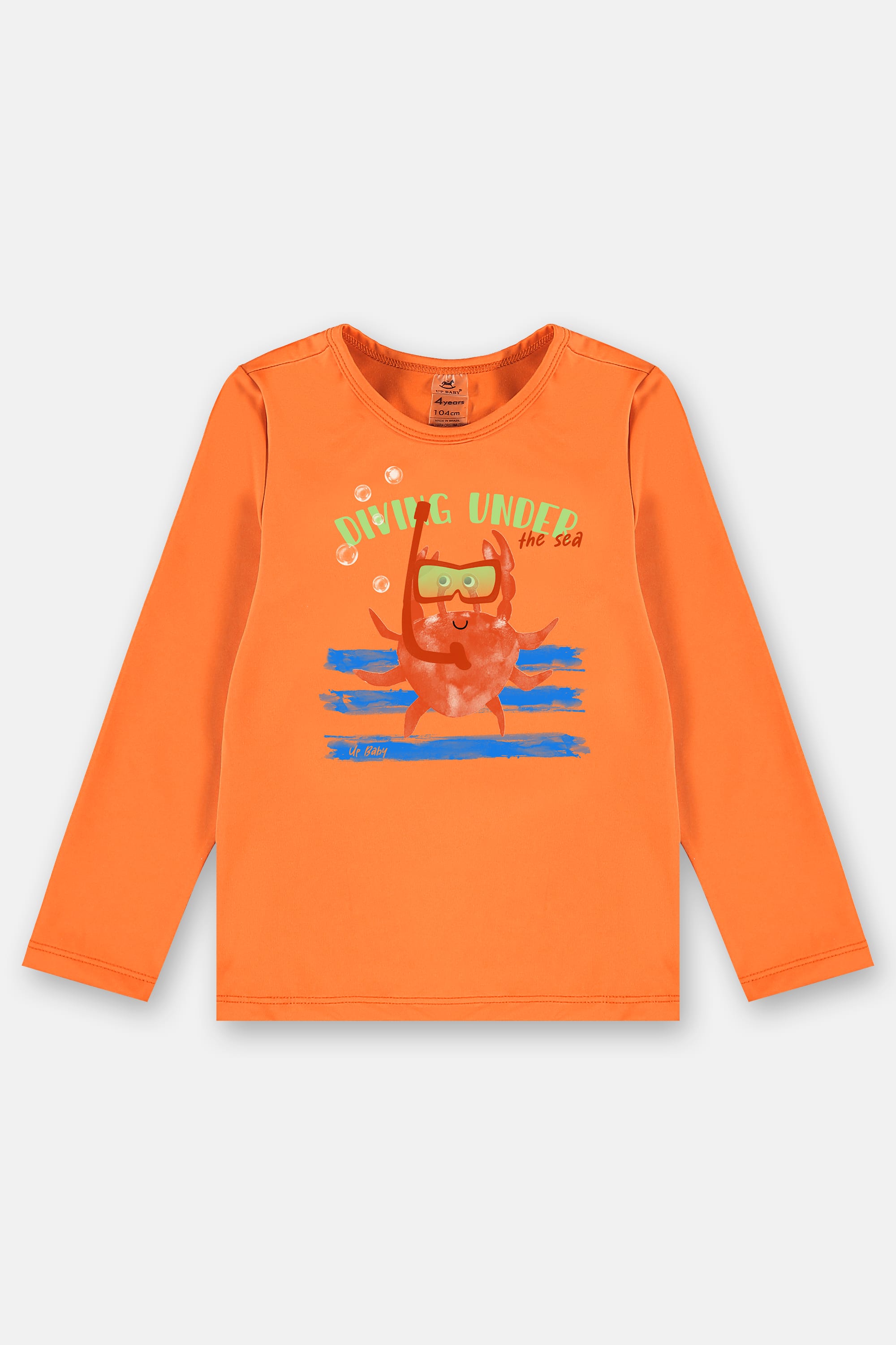 Conjunto de Praia Infantil com Camiseta FPS+50 e Short (Laranja) Up Baby - Imagem 44