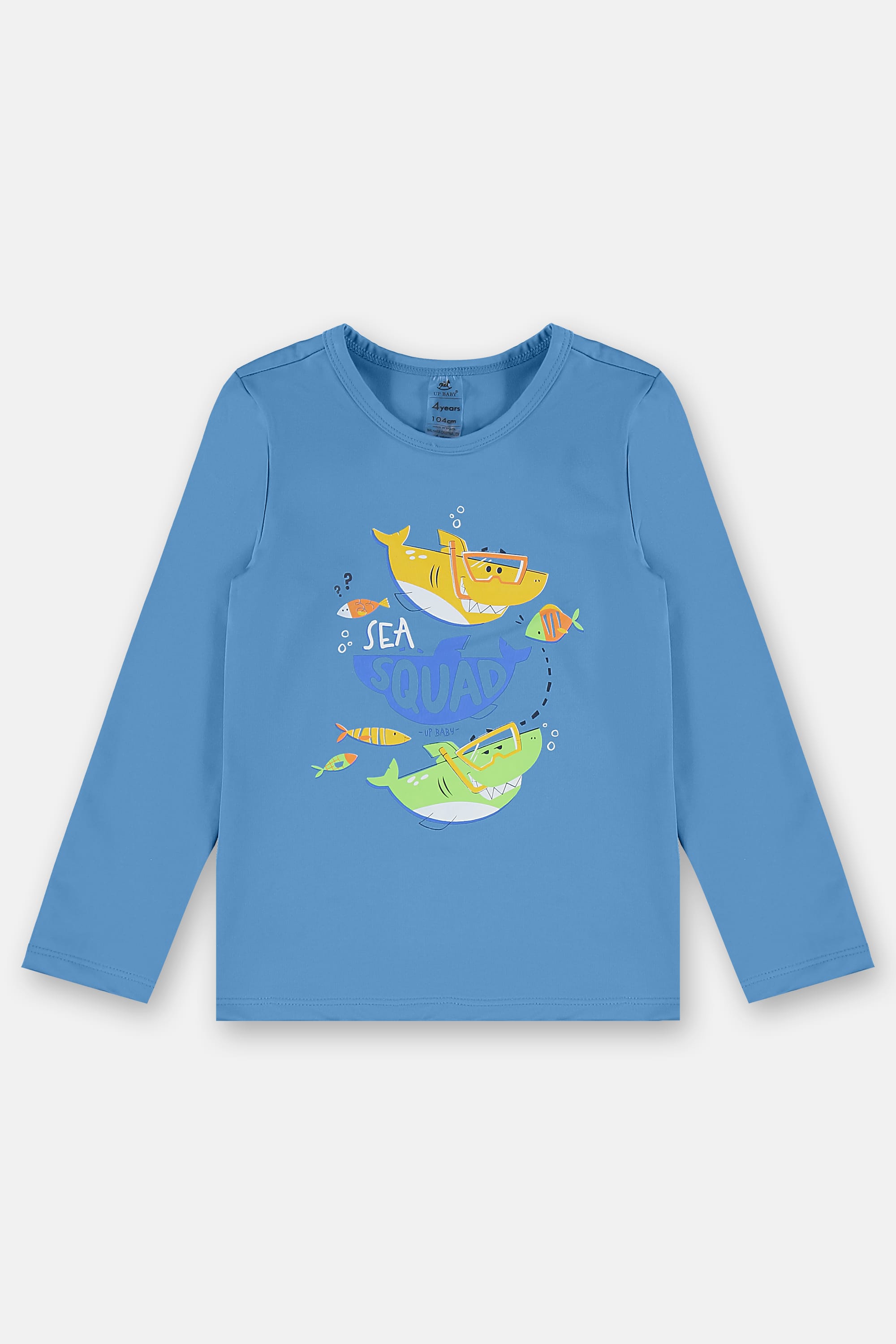 Conjunto de Praia Infantil com Camiseta FPS+50 e Short (Azul Claro) Up Baby - Imagem 9