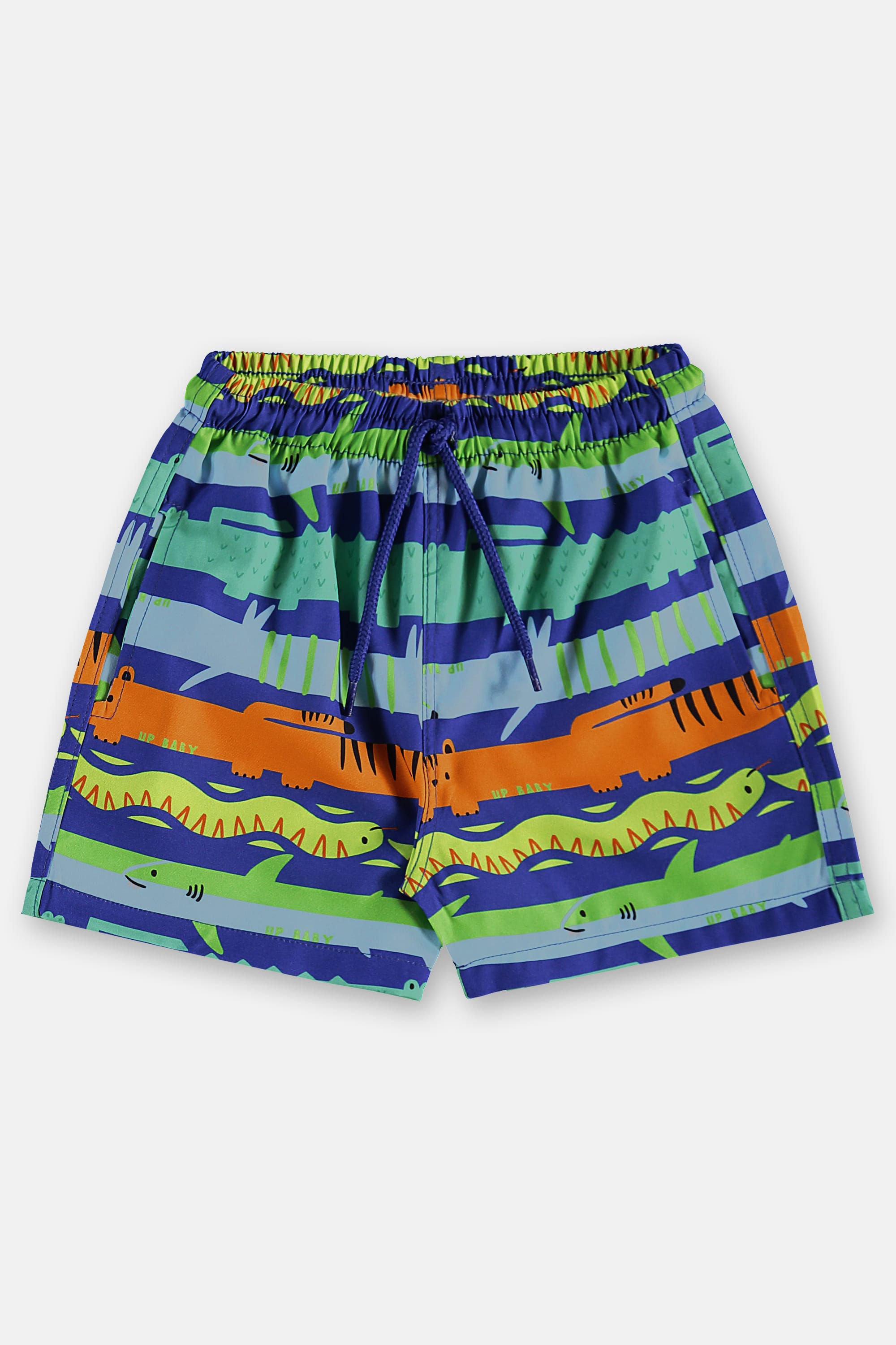 Conjunto de Praia Infantil com Camiseta FPS+50 e Short (Azul) Up Baby - Imagem 38