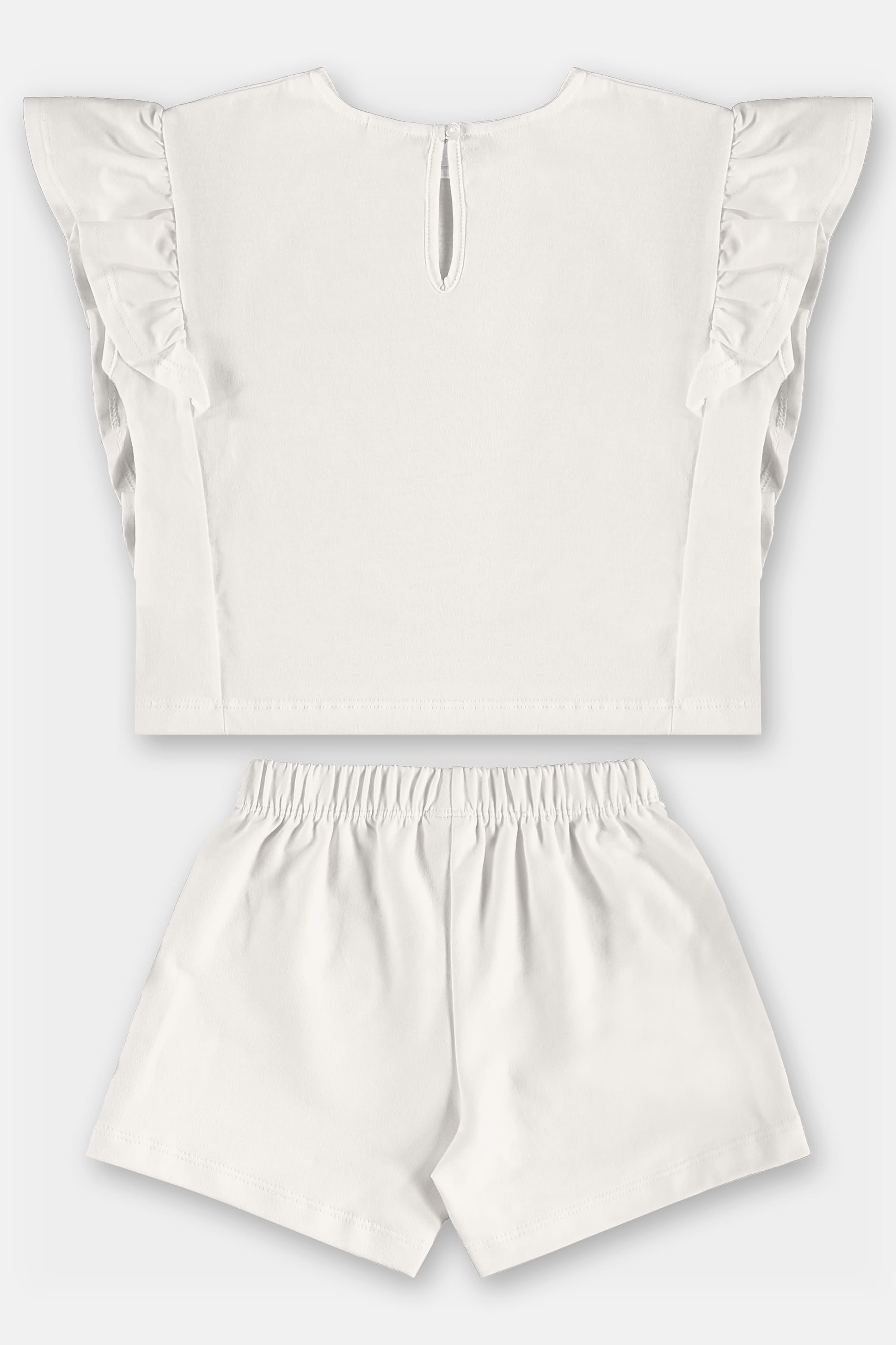 Conjunto Infantil Feminino com Blusa e Short Nature (Off White) Up Baby - Imagem 16