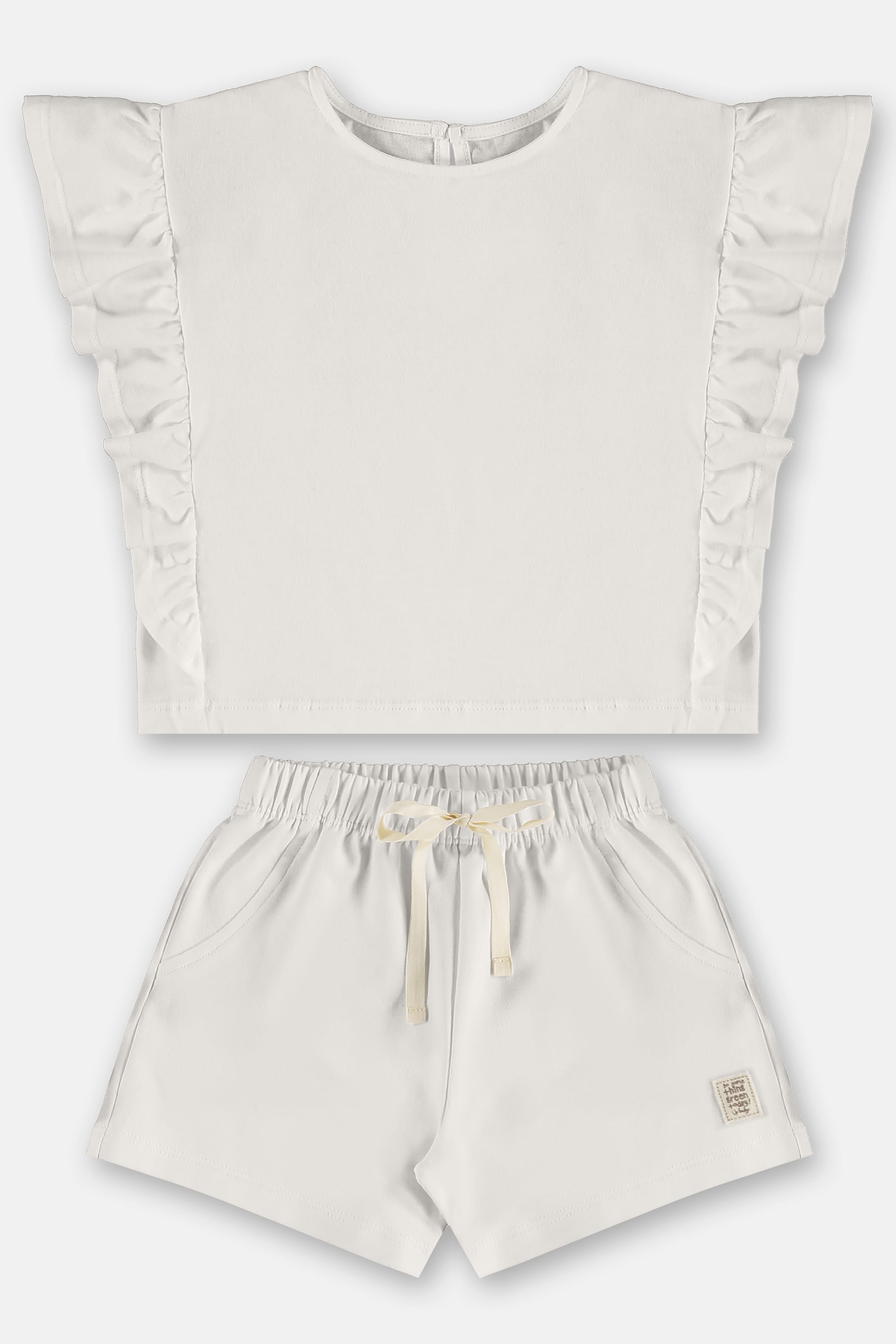 Conjunto Infantil Feminino com Blusa e Short Nature (Off White) Up Baby - Imagem 37