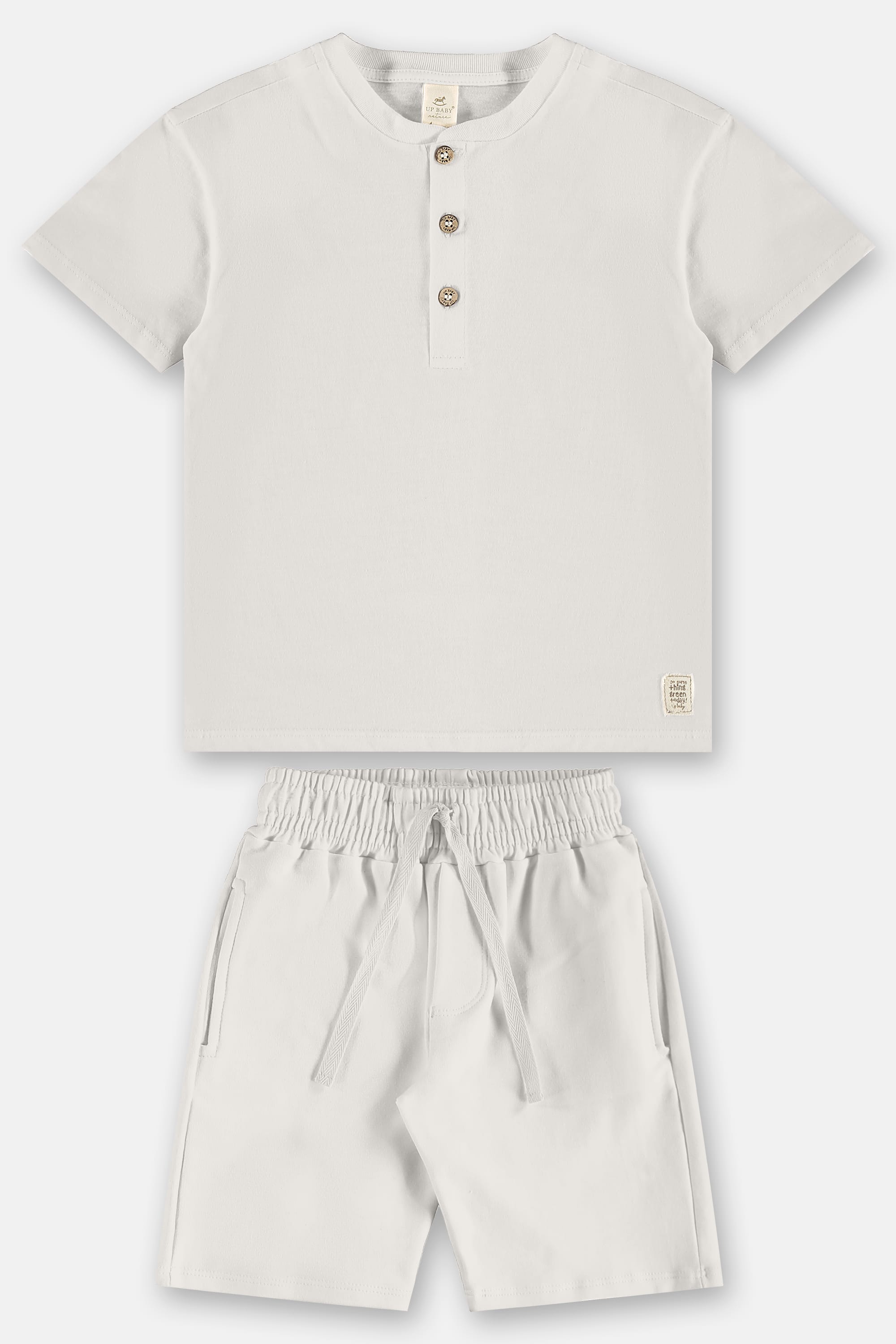 Conjunto Infantil Nature com Camiseta e Bermuda (Off White) Up Baby - Imagem 19