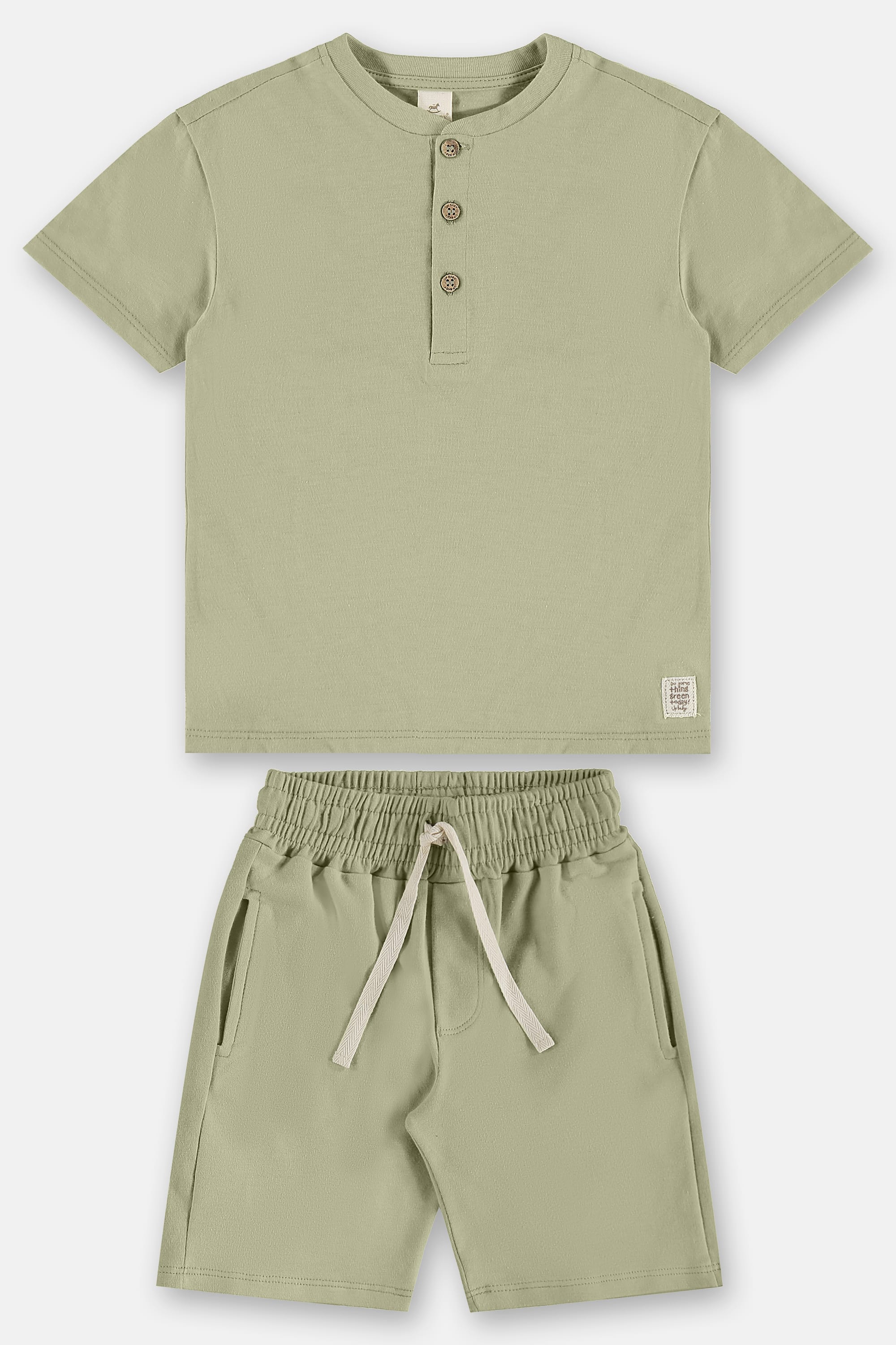Conjunto Infantil Nature com Camiseta e Bermuda (Verde) Up Baby