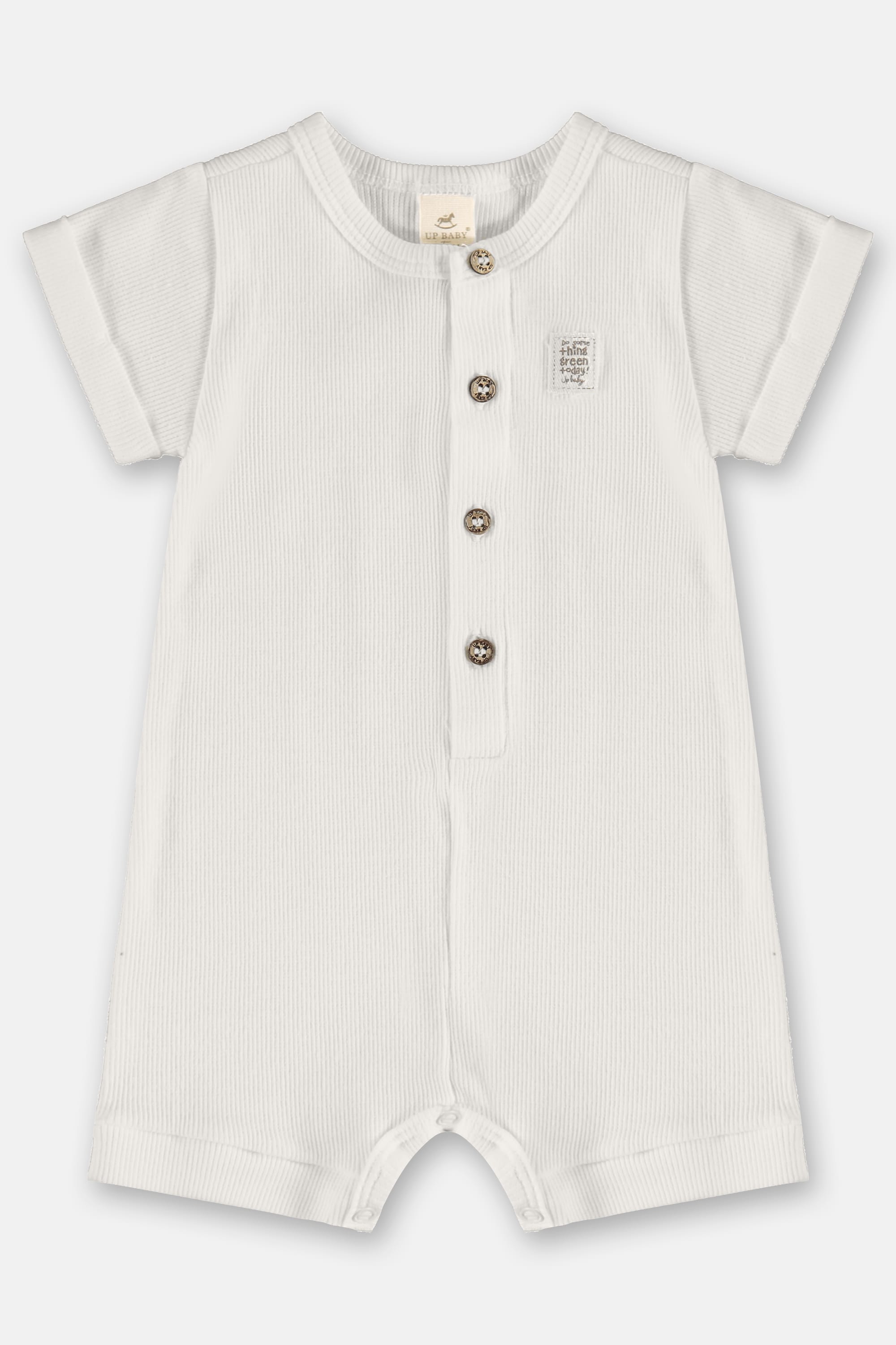 Macaquinho Bebê Unissex em Ribana Nature (Off White) Up Baby - Imagem 8