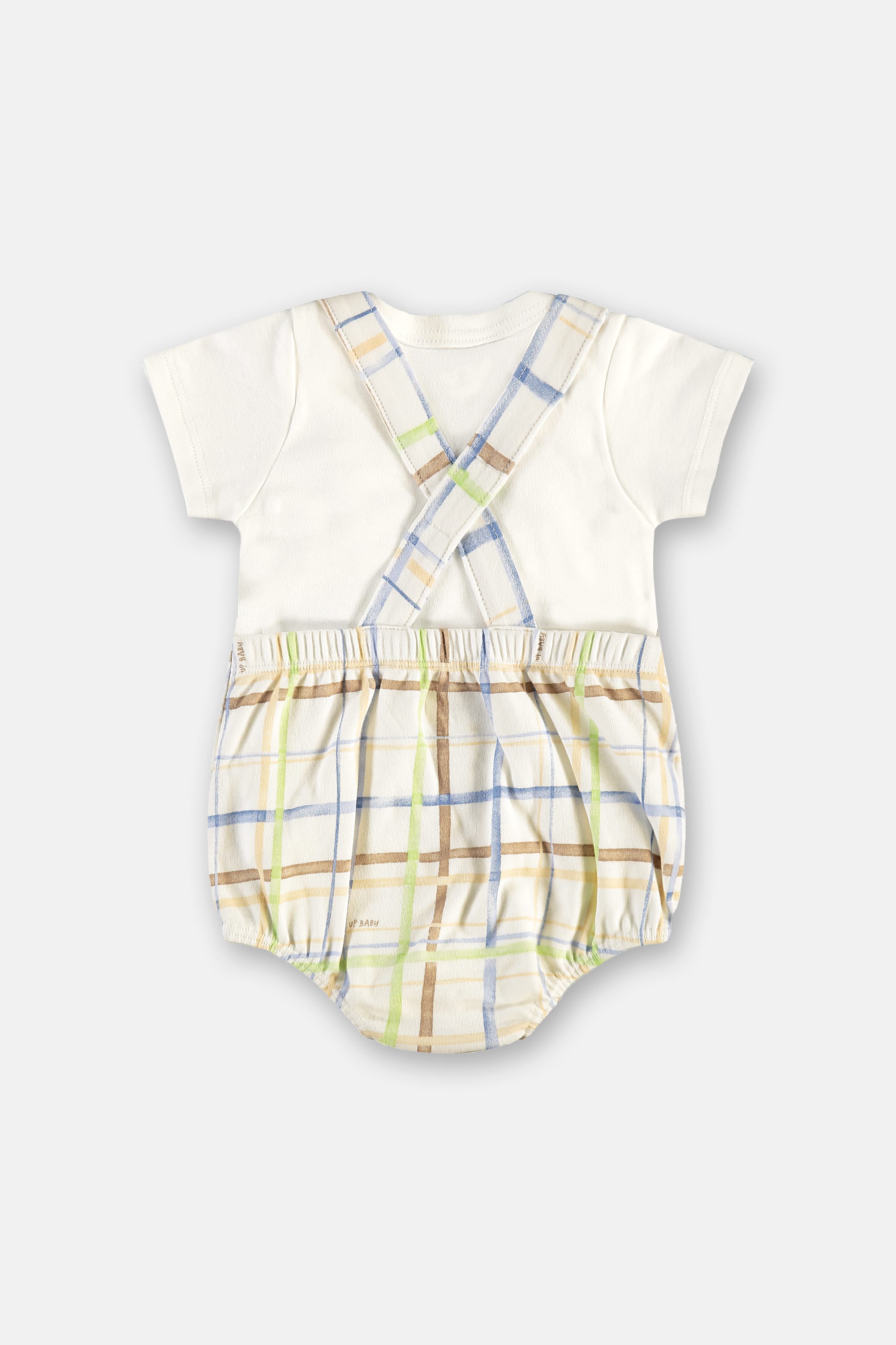 Conjunto Bebê com Jardineira e Body em Suedine Comfy (Off White) Up Baby - Imagem 18