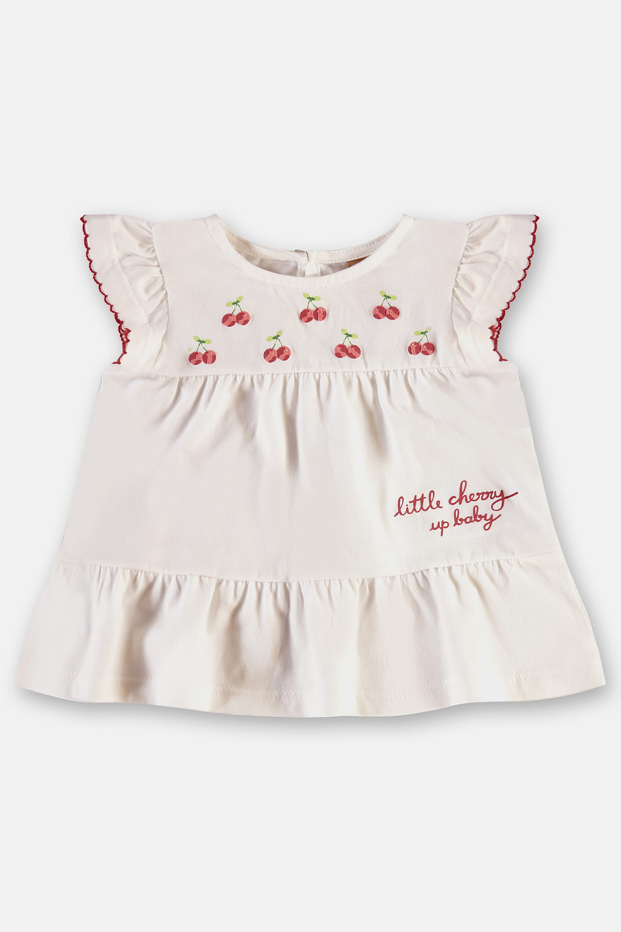 Conjunto Cereja para Bebê com Bata e Calcinha (Off White) Up Baby - Imagem 20