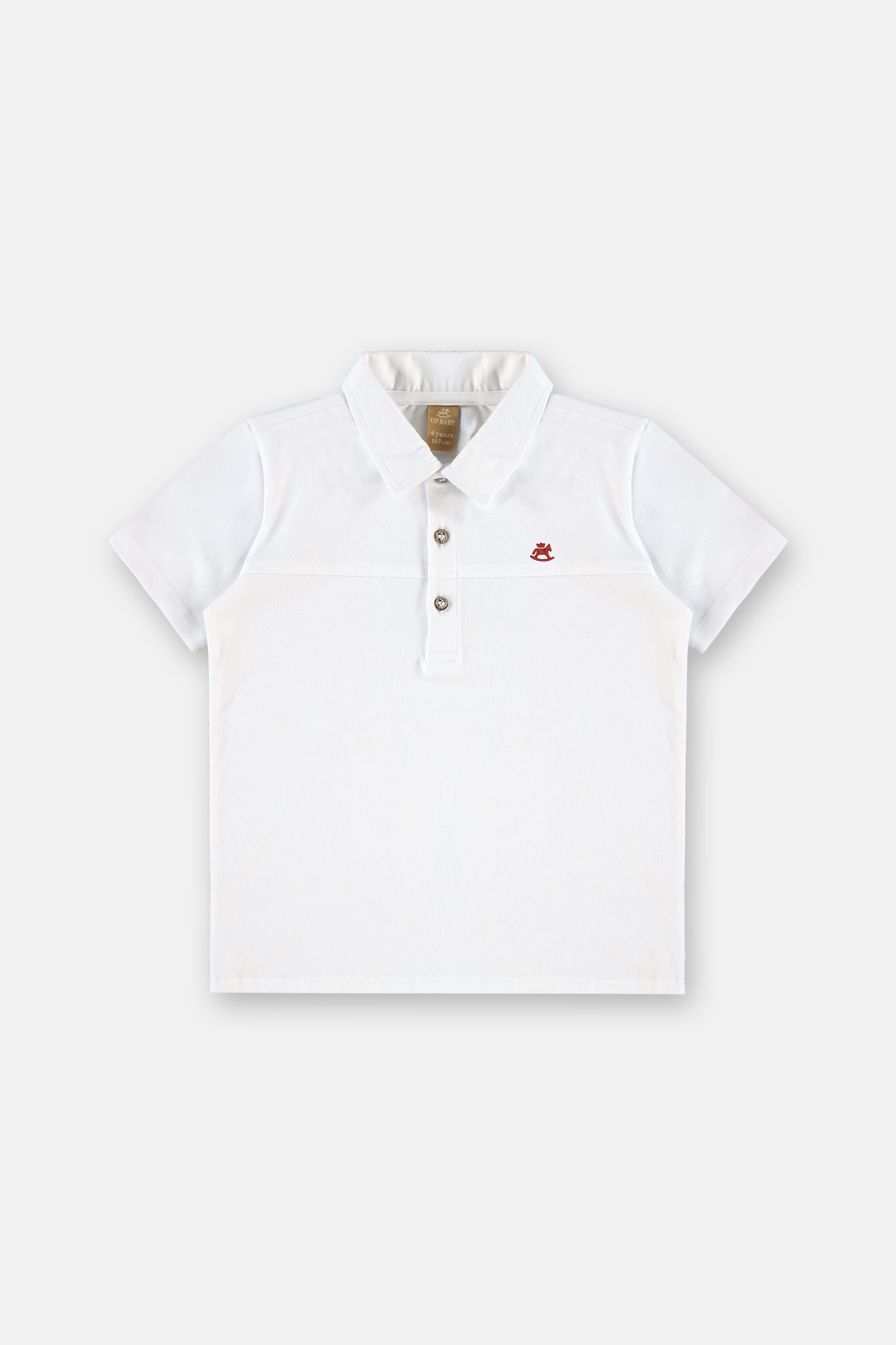 Conjunto Infantil com Camisa Polo e Bermuda Listrada (Branco) Up Baby - Imagem 14