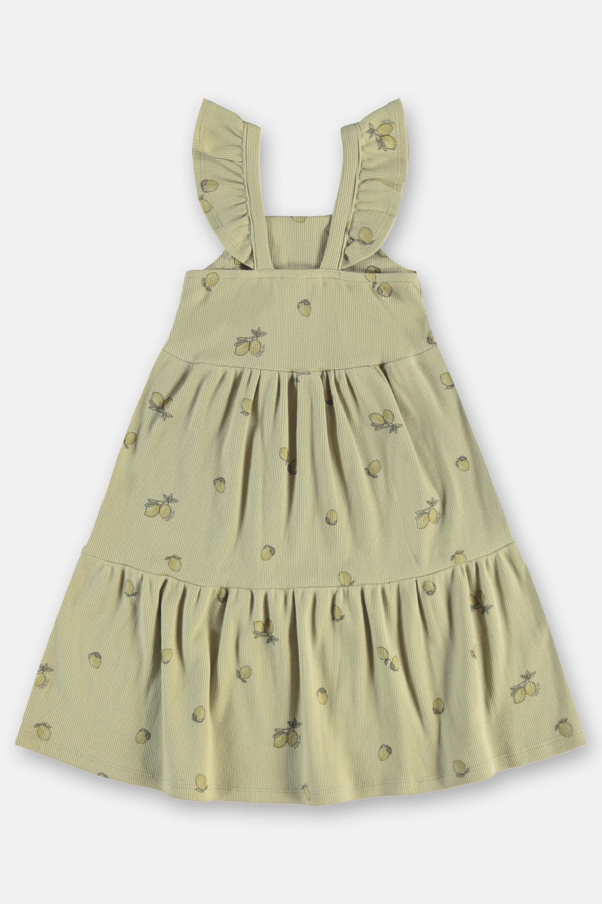 Vestido Infantil em Ribana Sustentável com Alças (Verde) Up Baby - Imagem 6