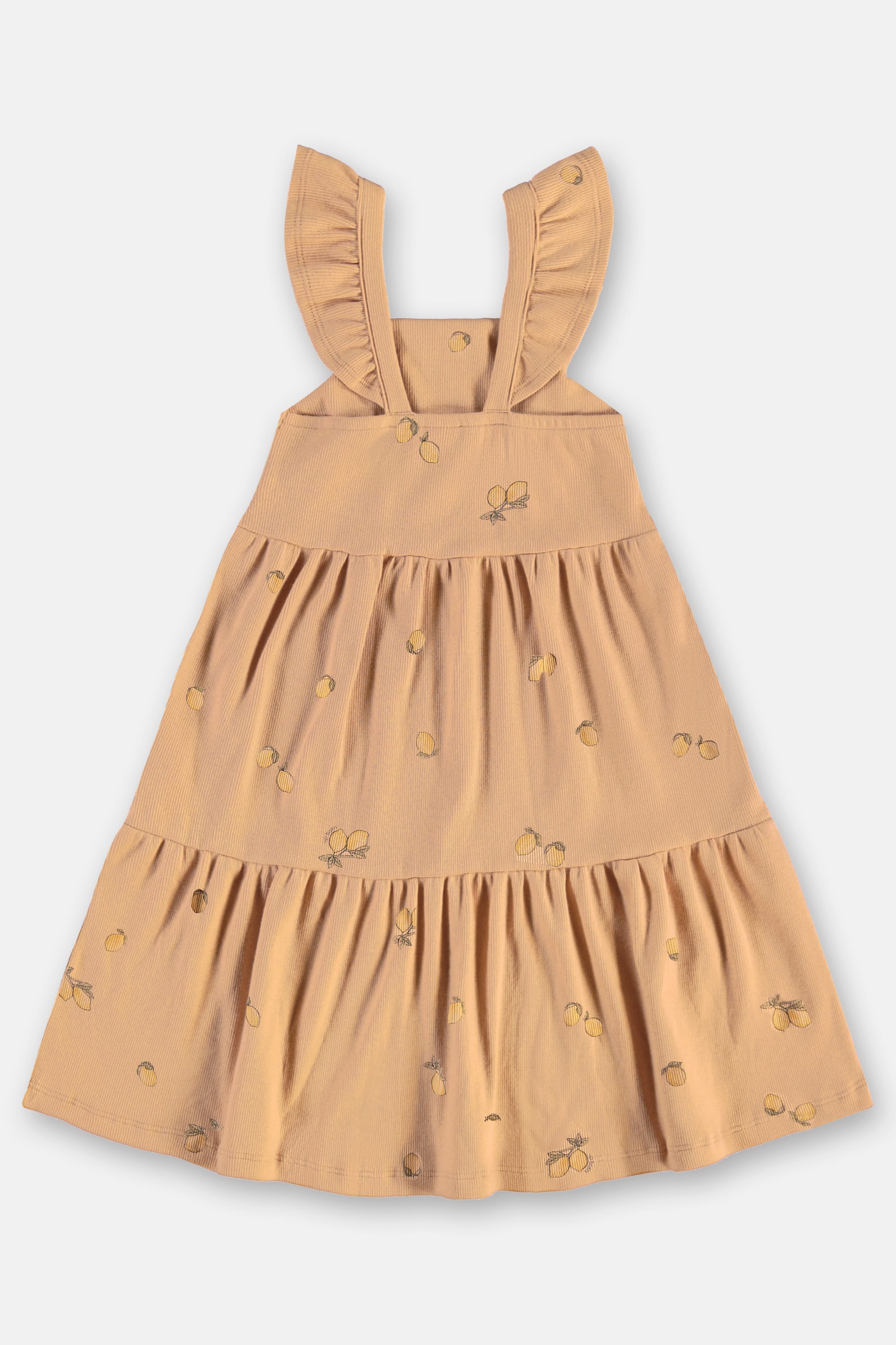 Vestido Infantil em Ribana Sustentável com Alças (Marrom) Up Baby - Imagem 10