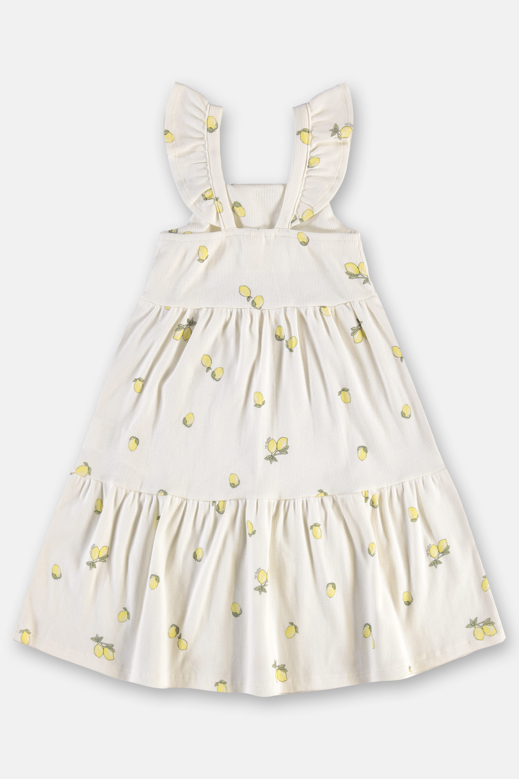Vestido Infantil em Ribana Sustentável com Alças (Off White) Up Baby - Imagem 8
